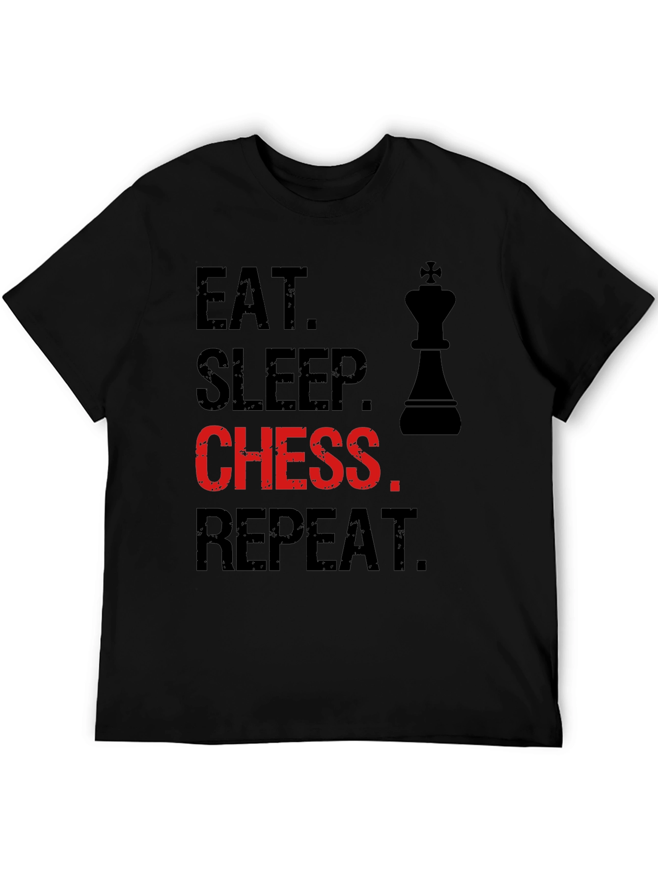 Eat Sleep Chess Repeat T-Shirt - Black