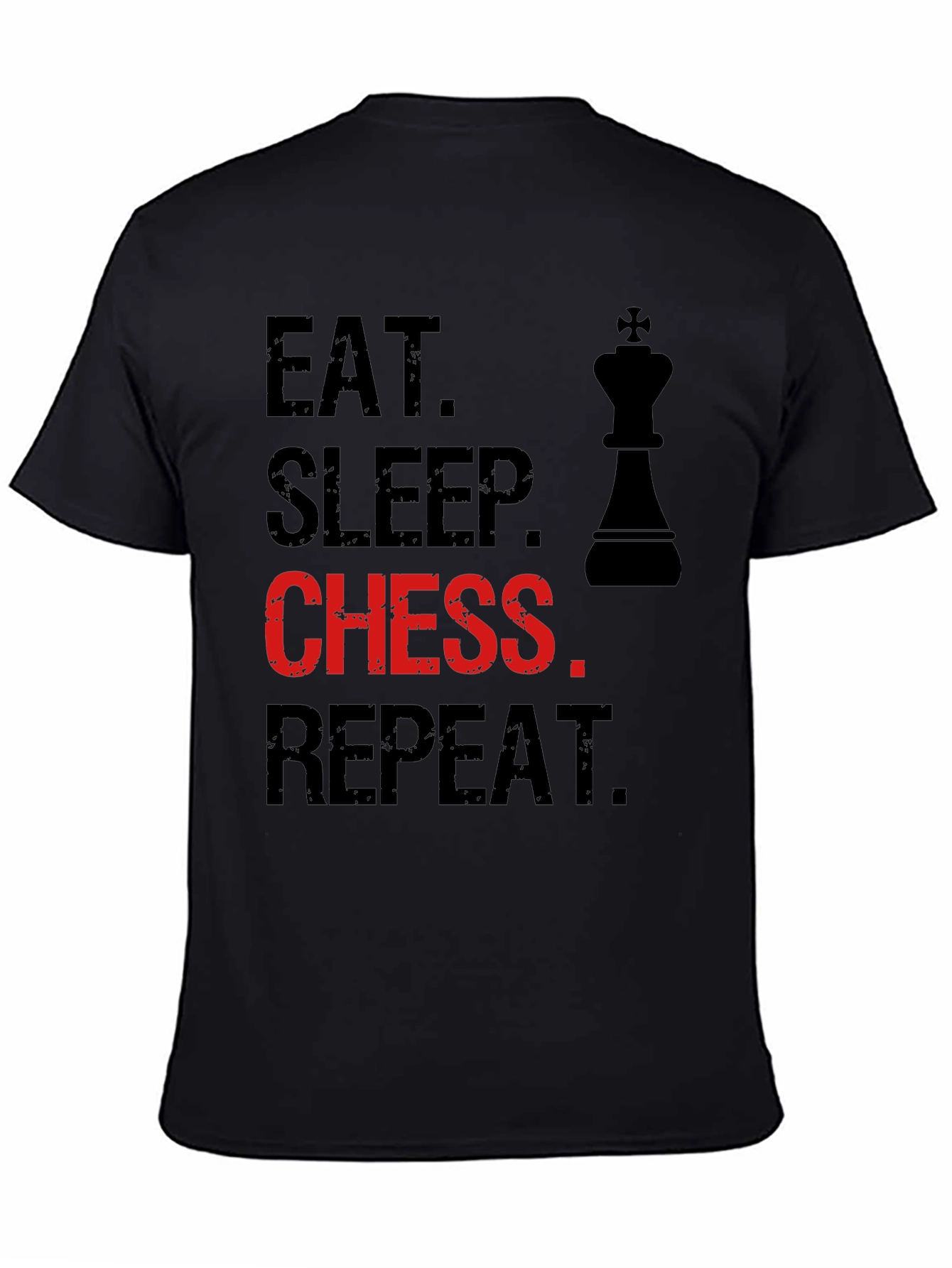 Eat Sleep Chess Repeat T-Shirt - Black