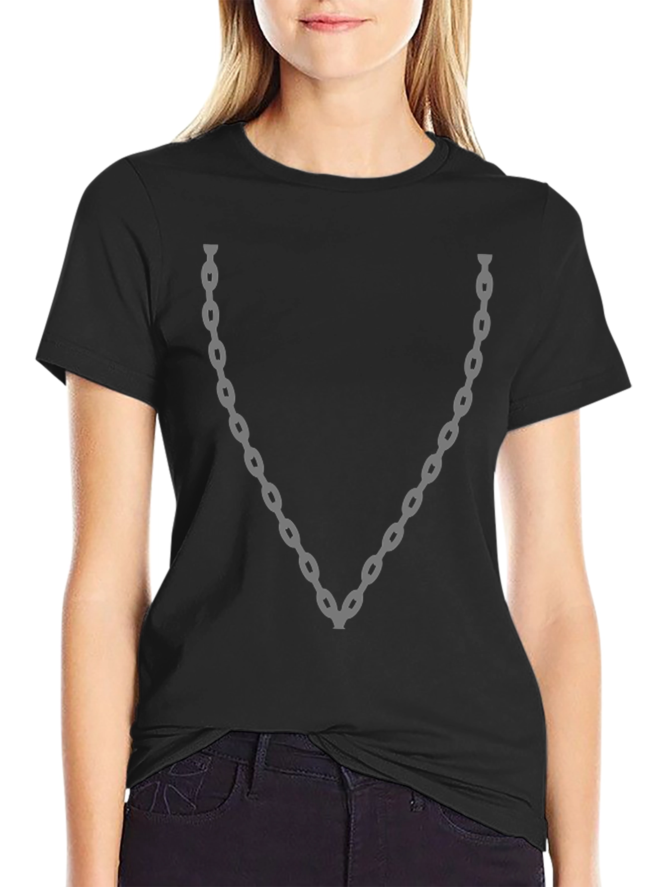 Chain Graphic Black T-Shirt