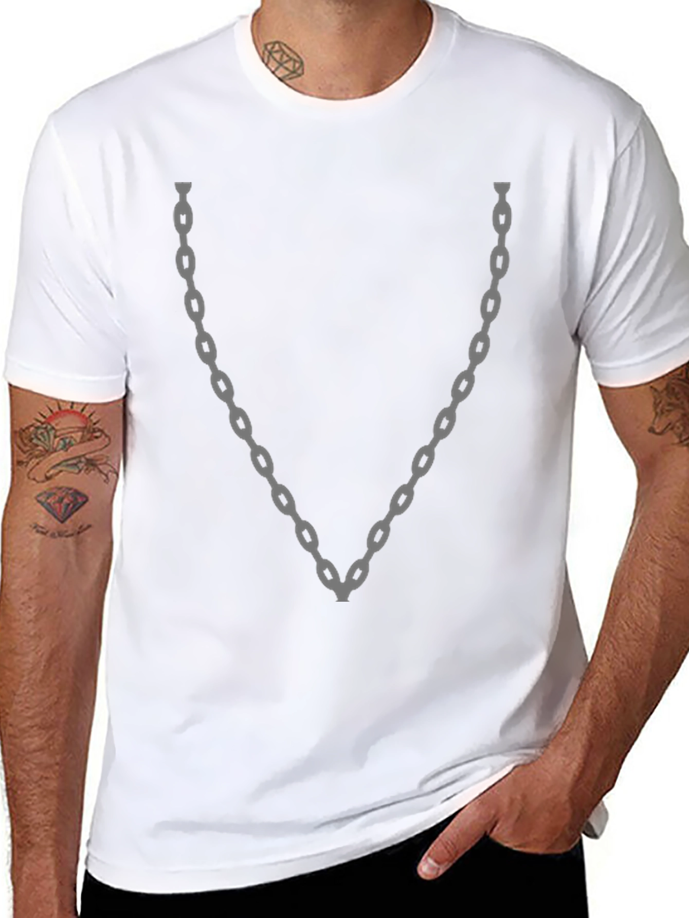 Chain Graphic Black T-Shirt