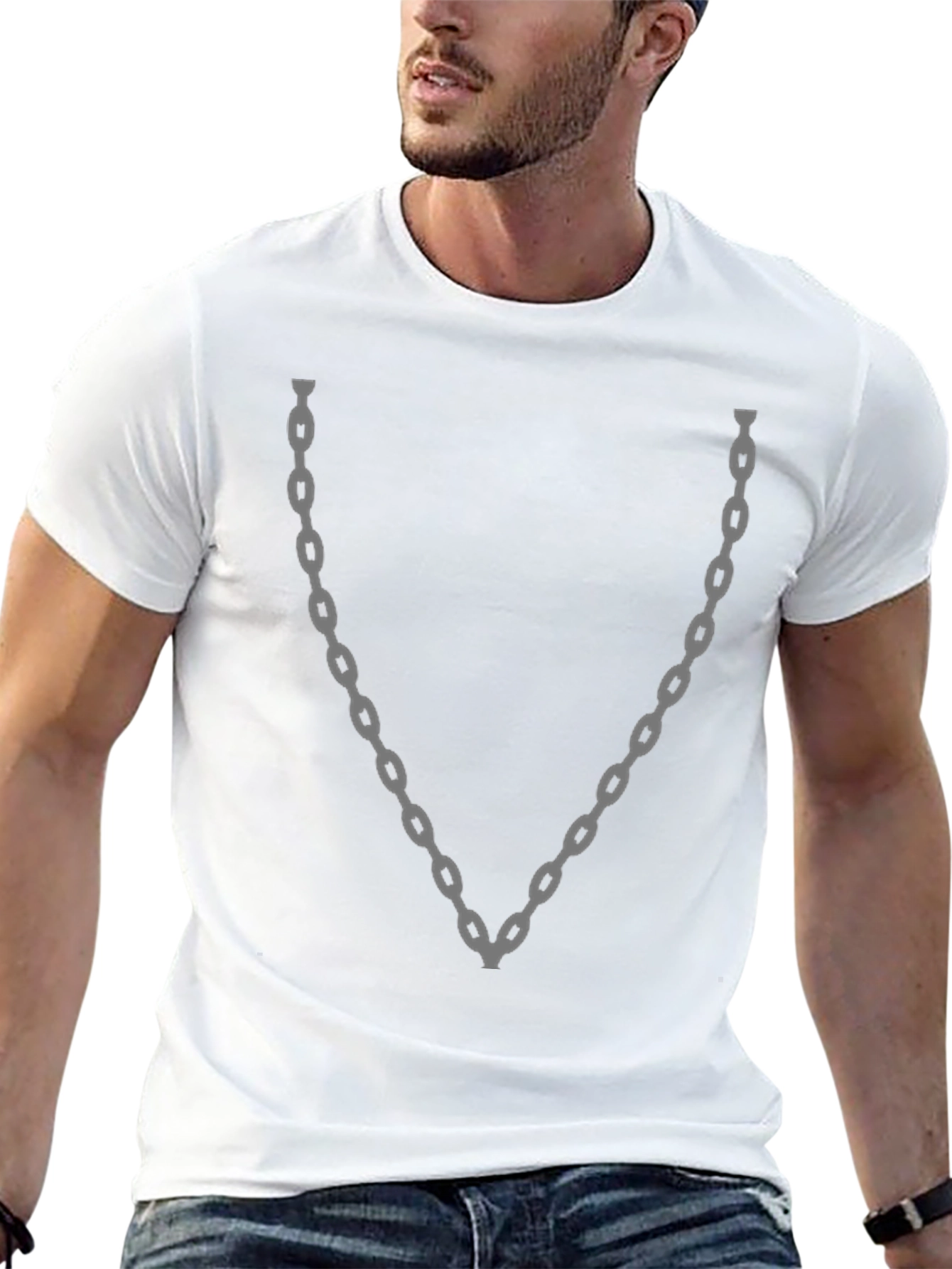 Chain Graphic Black T-Shirt