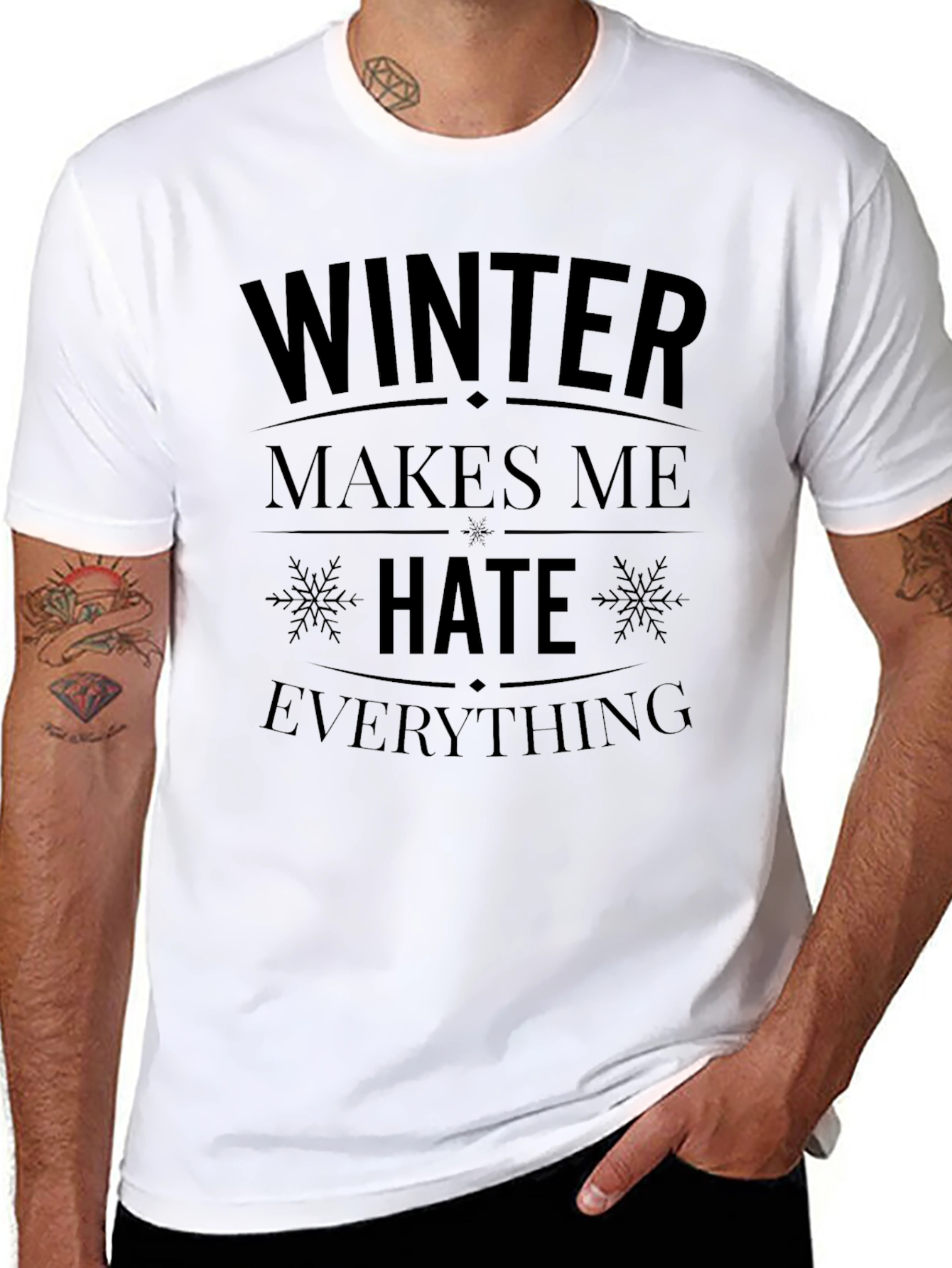 Winter Hater Graphic Tee - Black