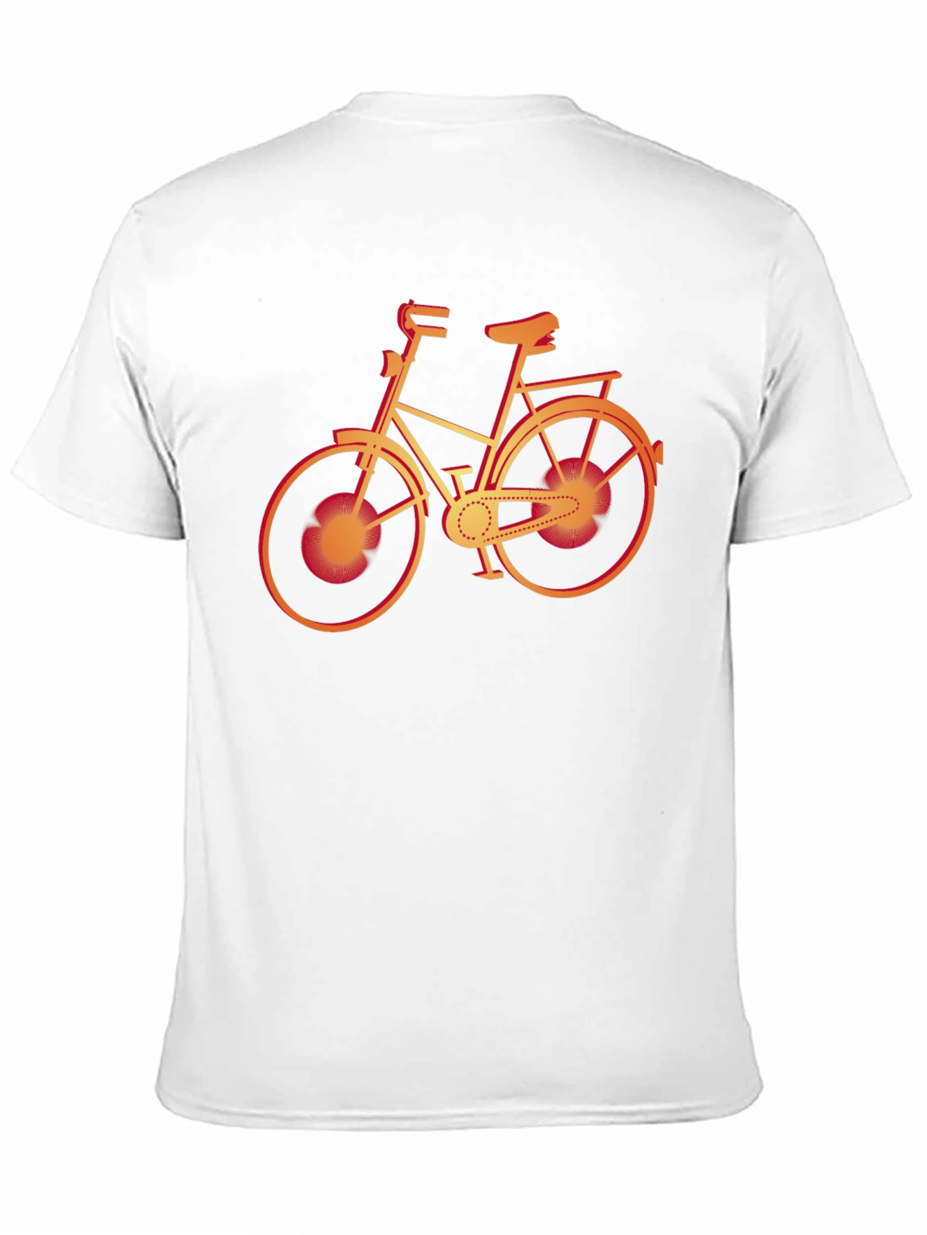 Mens Black T-Shirt with Bicycle Graphic