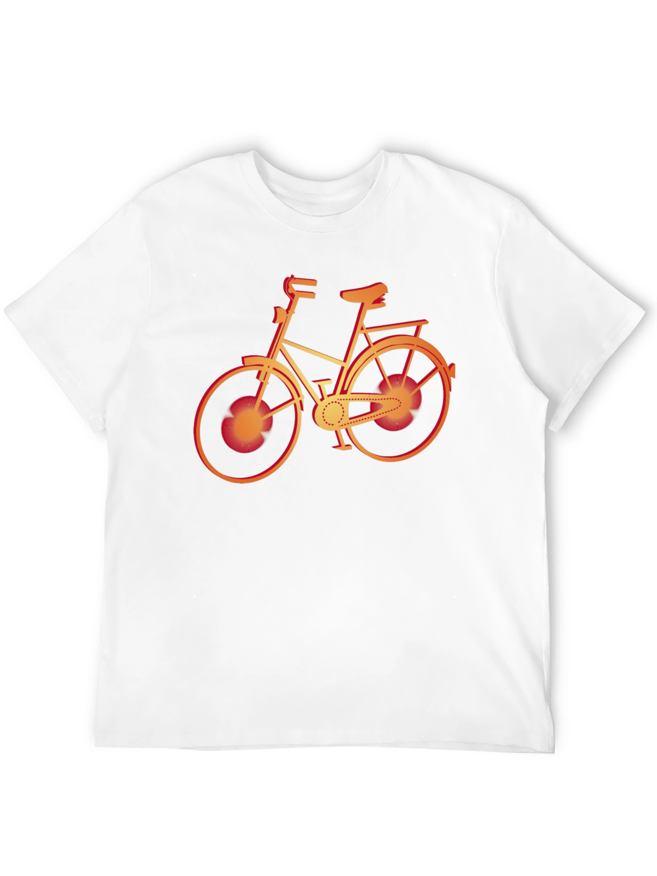 Mens Black T-Shirt with Bicycle Graphic