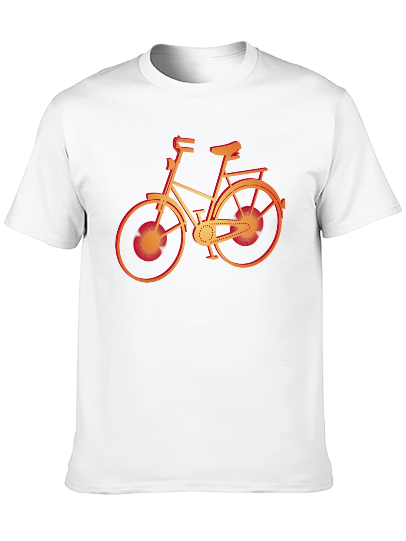 Mens Black T-Shirt with Bicycle Graphic