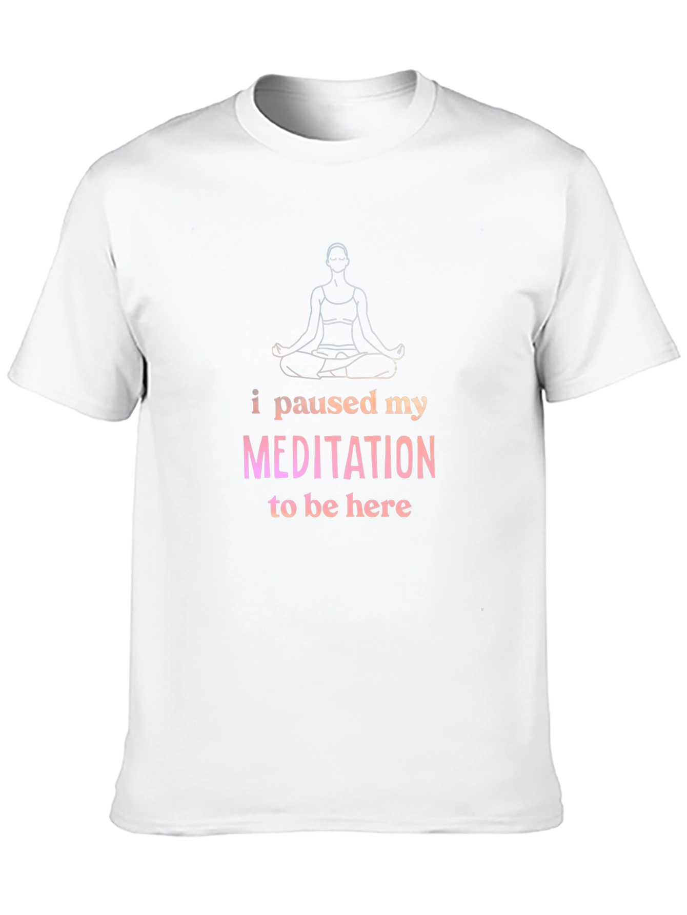 Meditation Pause Graphic Tee - Black Relaxed Fit