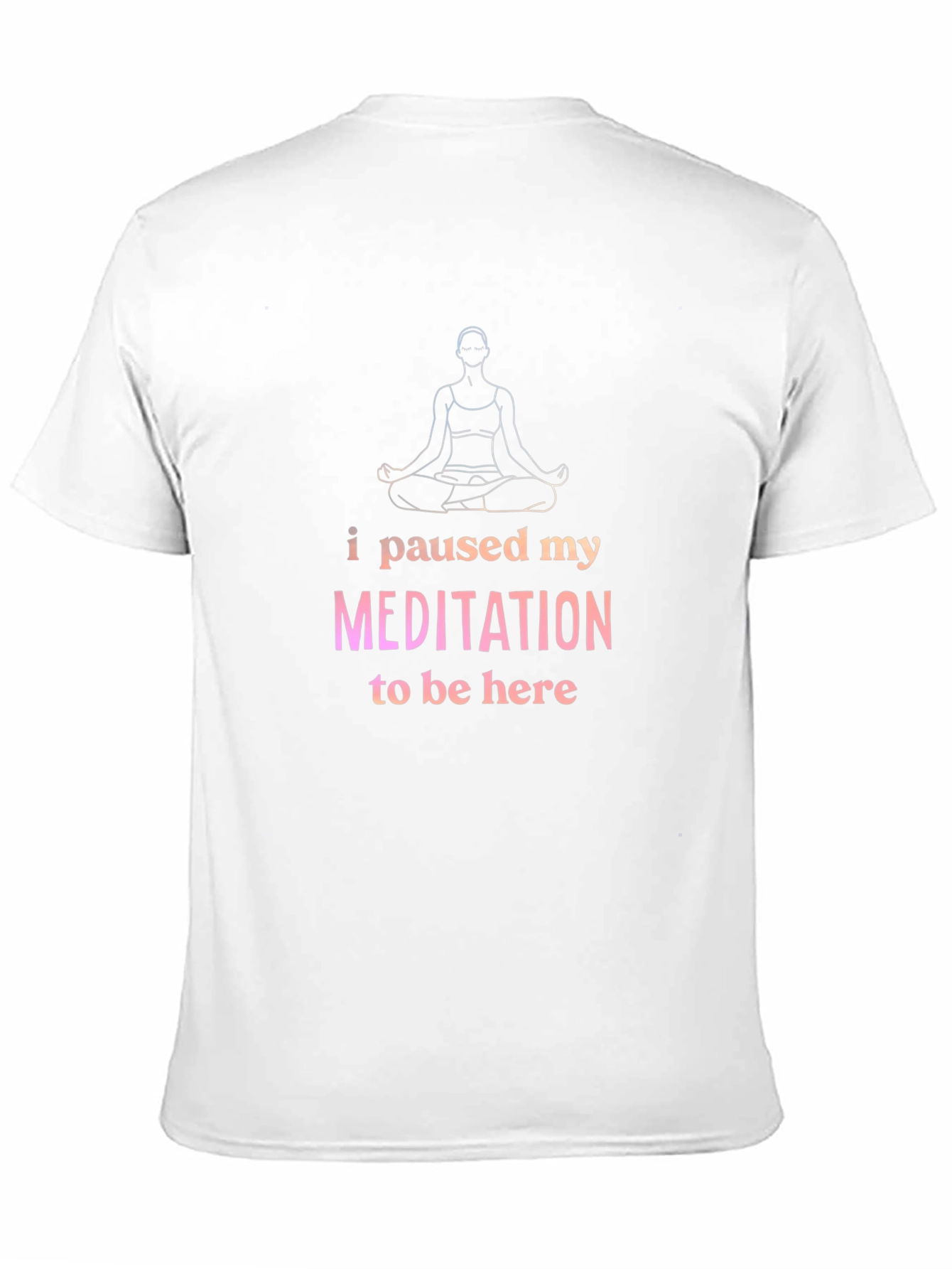 Meditation Pause Graphic Tee - Black Relaxed Fit