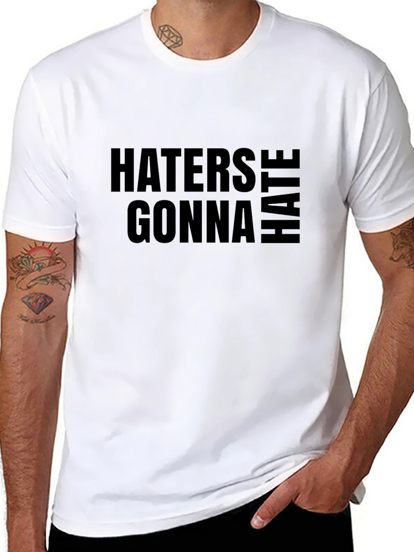 Haters Gonna Hate Black Graphic Tee