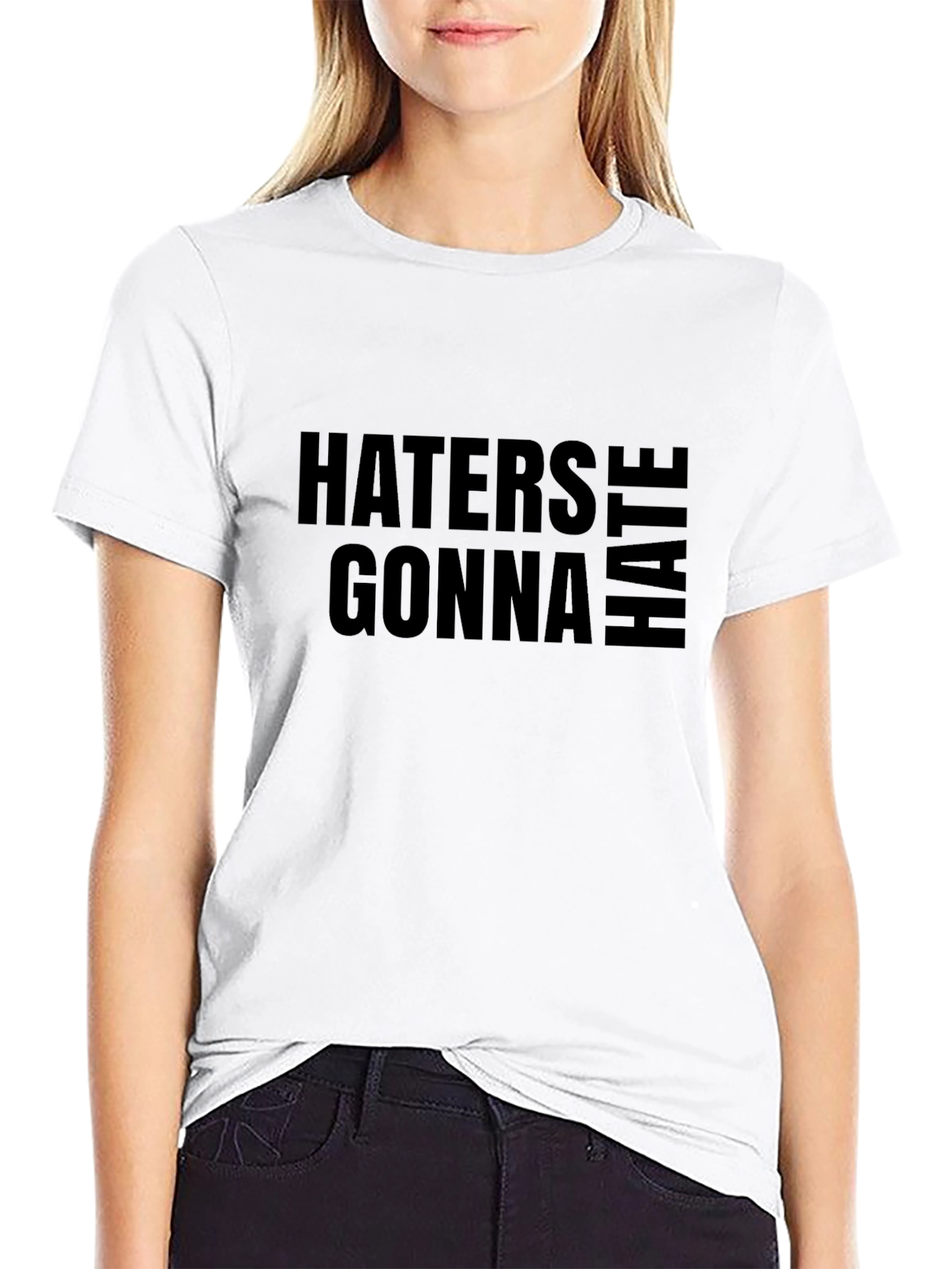 Haters Gonna Hate Black Graphic Tee