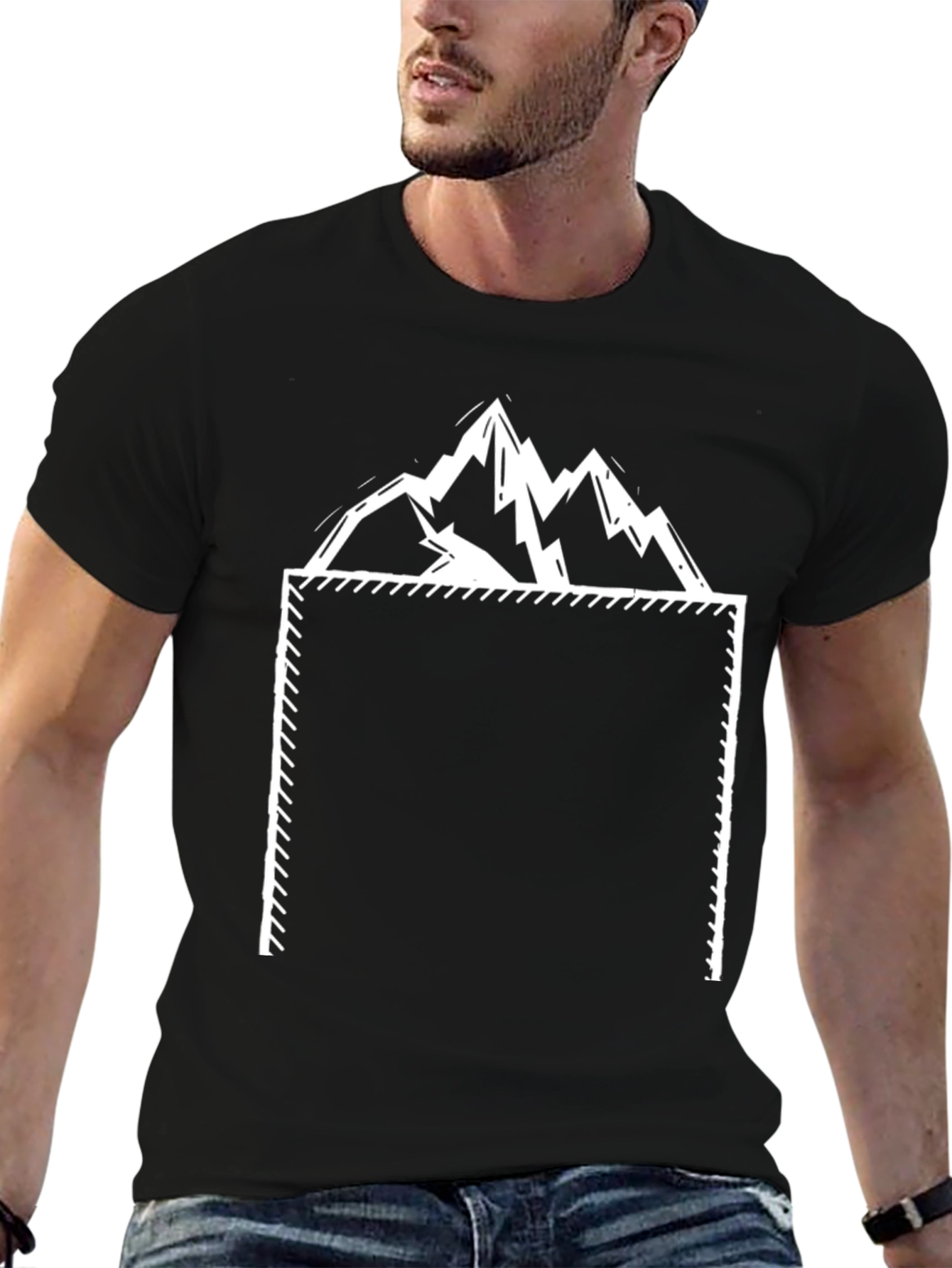 Mountain Graphic Black T-Shirt - Adventure Ready