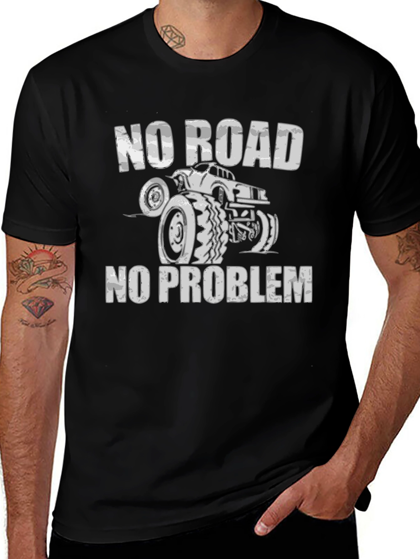 No Road No Problem Monster Truck T-Shirt