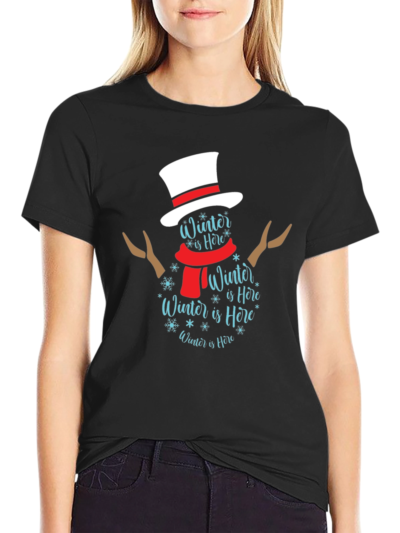 Winter Snowman T-Shirt - Holiday Festive