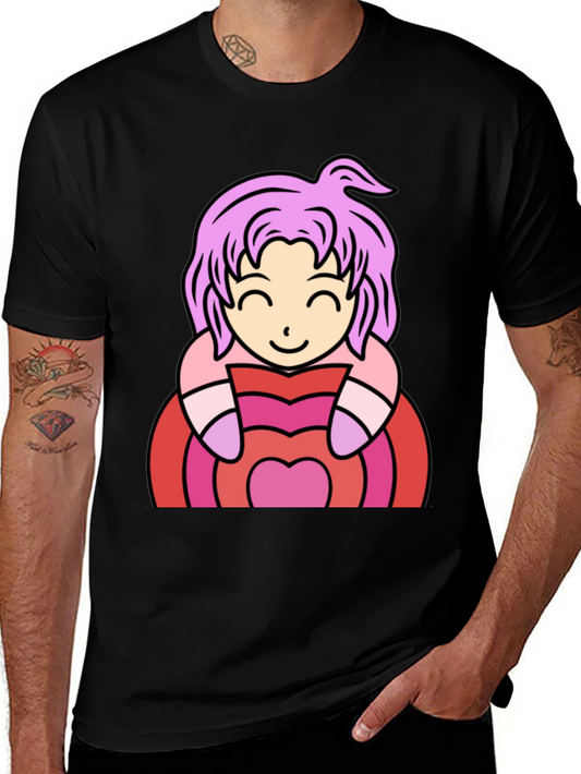 Anime Girl Heart T-Shirt - Cute & Stylish