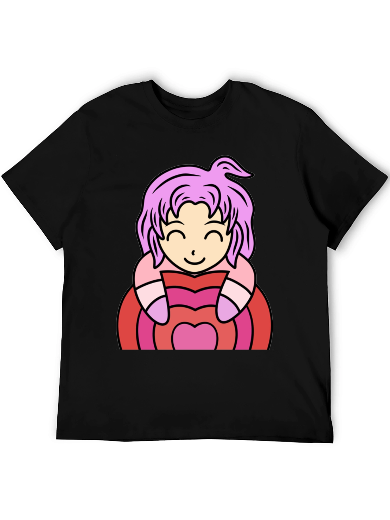 Anime Girl Heart T-Shirt - Cute & Stylish