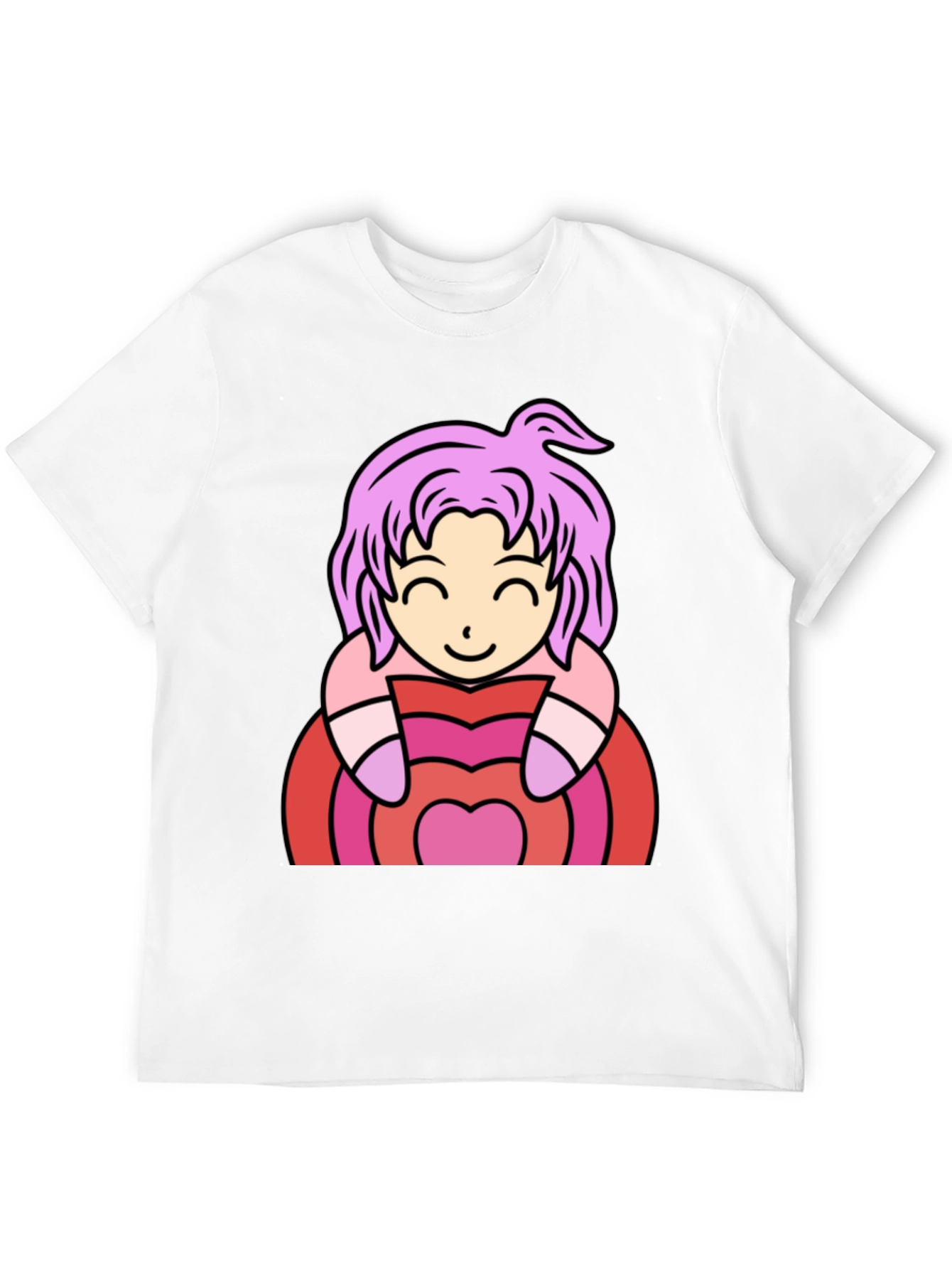 Anime Girl Heart T-Shirt - Cute & Stylish