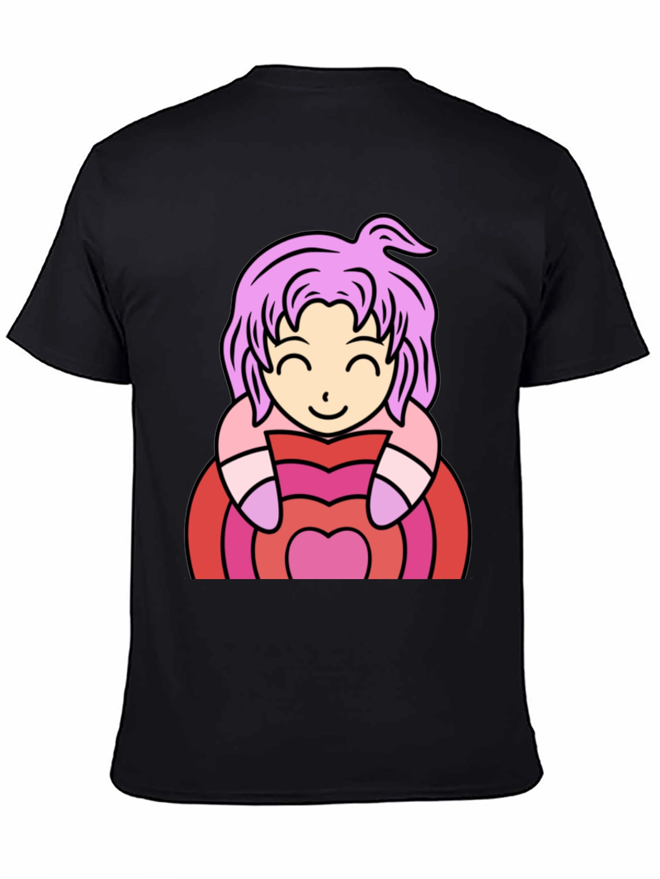 Anime Girl Heart T-Shirt - Cute & Stylish