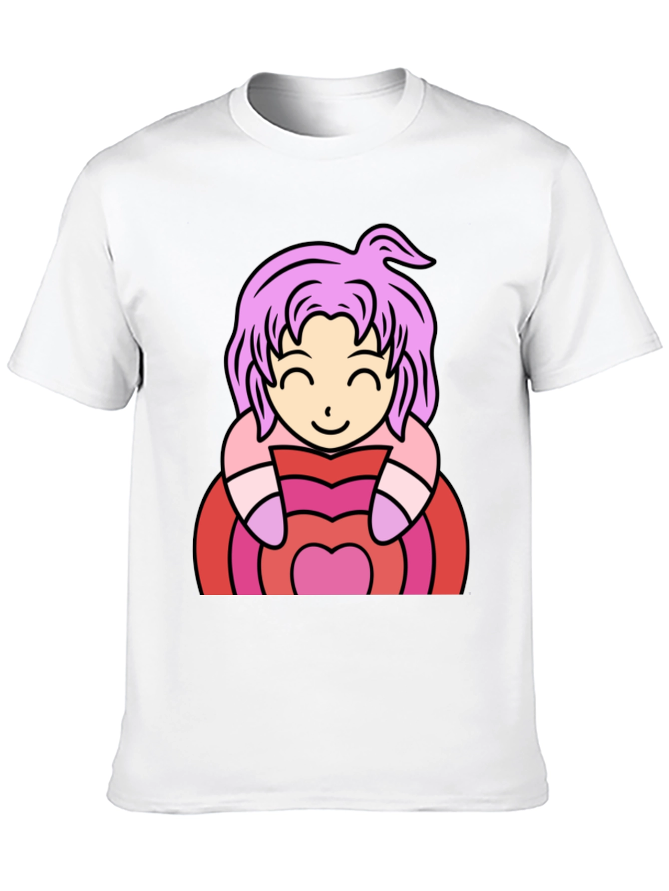Anime Girl Heart T-Shirt - Cute & Stylish