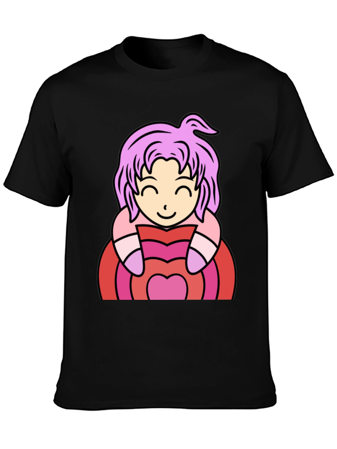 Anime Girl Heart T-Shirt - Cute & Stylish