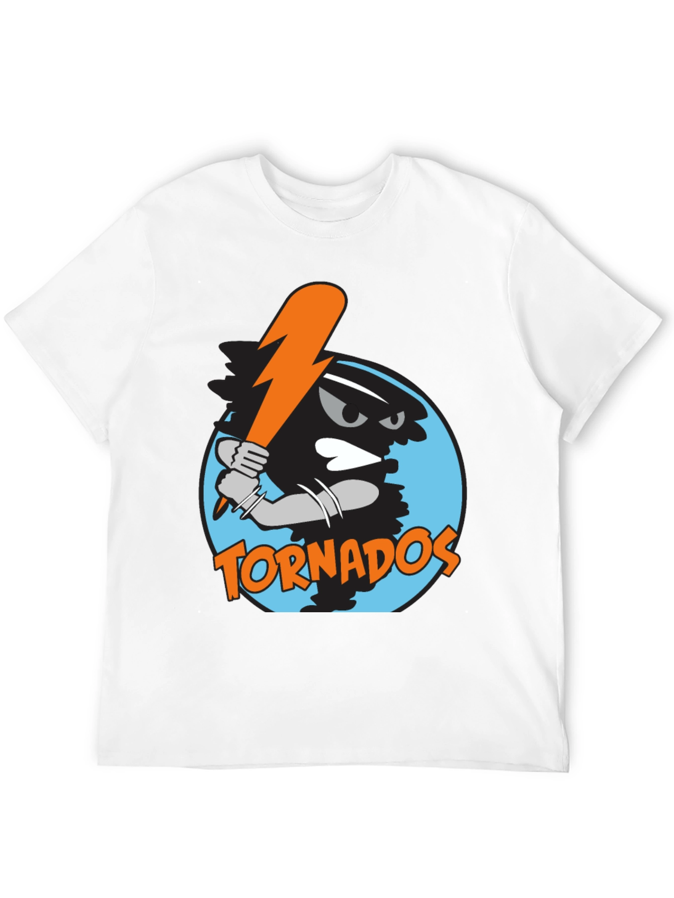 Tornadoes Baseball Graphic Tee - Black Cotton Shirt