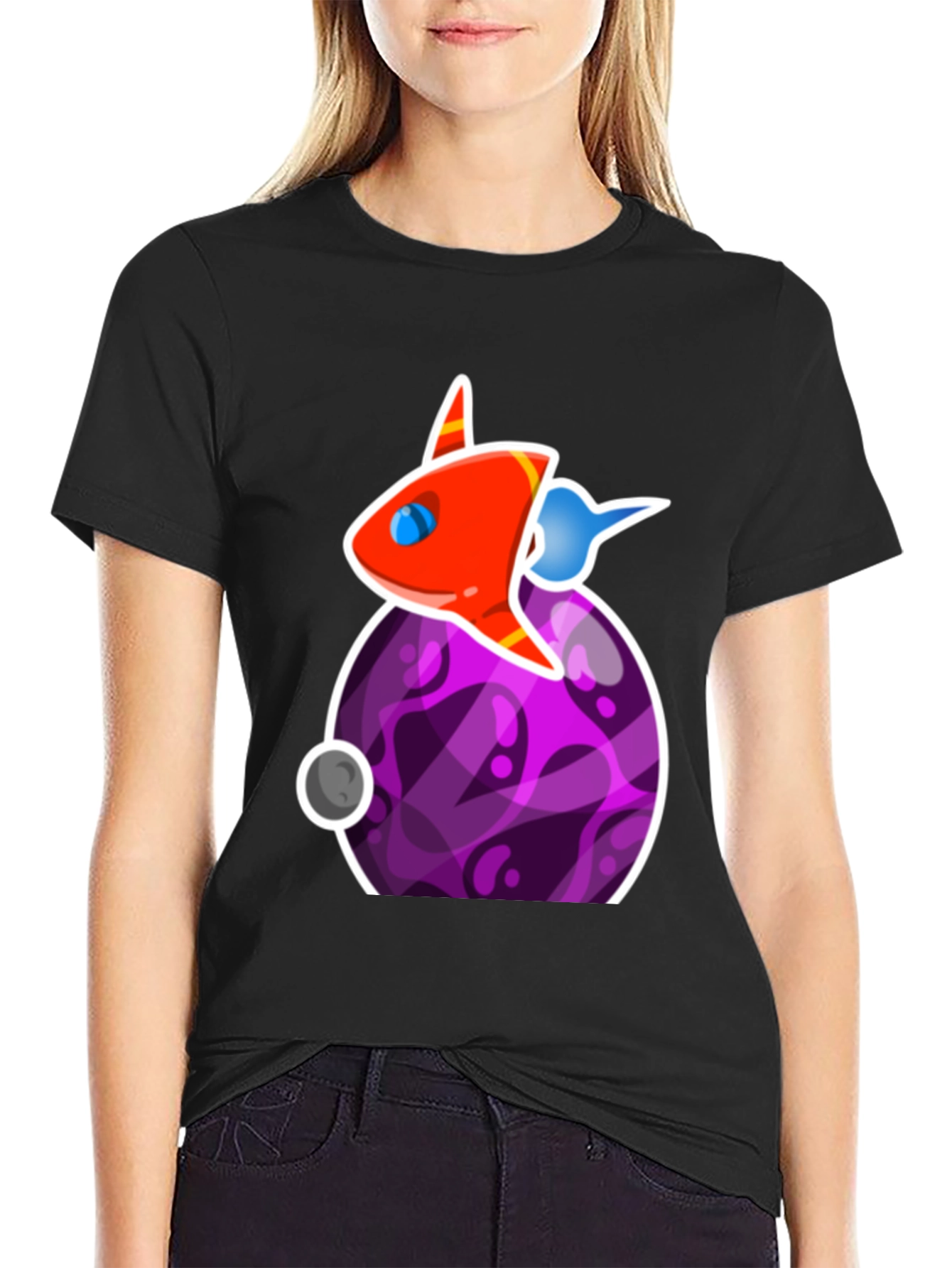 Space Rocket Graphic T-Shirt - Casual Cool