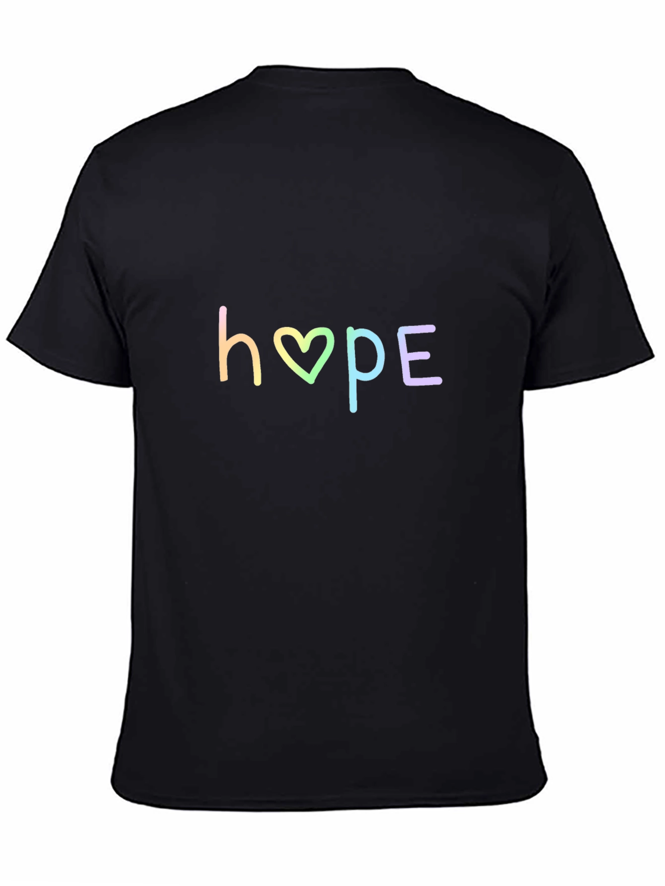 Hopeful Rainbow Graphic Tee - Black