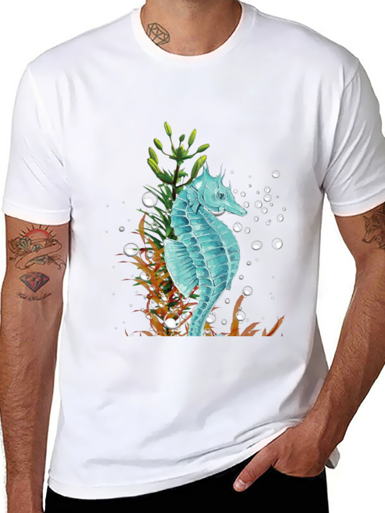 Seahorse Graphic Tee - Stylish Ocean Lovers Apparel