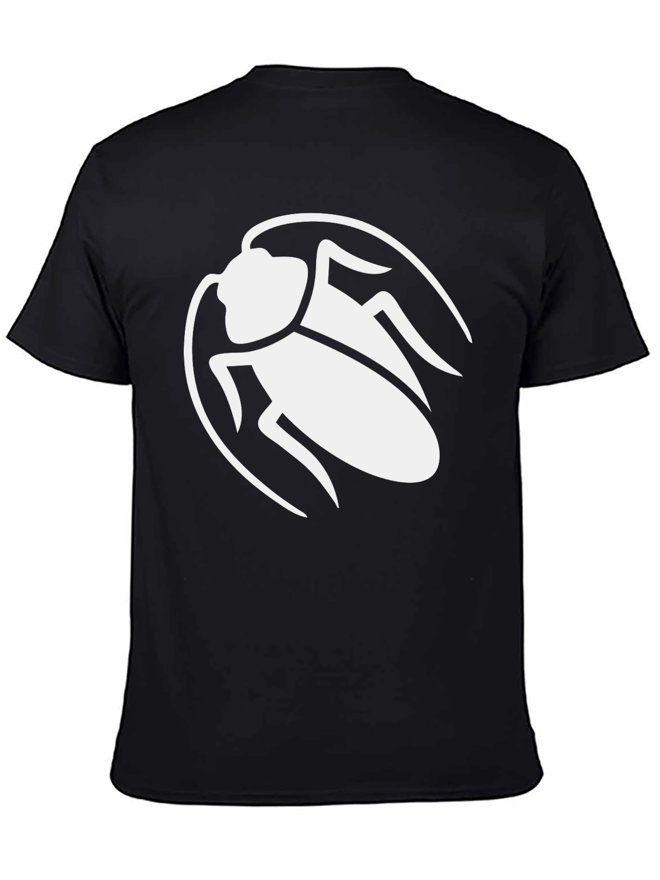 Bold Cockroach Graphic Tee - Black Cotton Blend