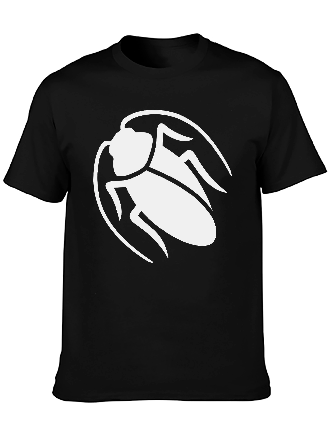 Bold Cockroach Graphic Tee - Black Cotton Blend