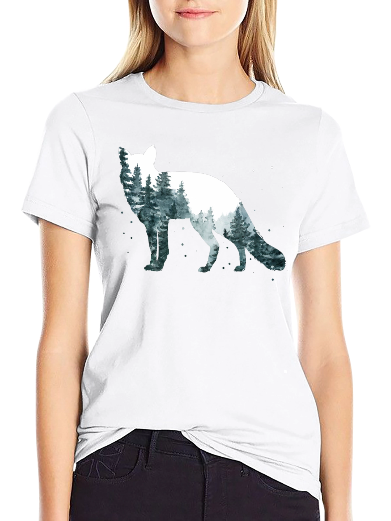 Fox Forest Graphic T-Shirt - Nature Lover Tee