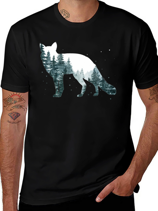 Fox Forest Graphic T-Shirt - Nature Lover Tee