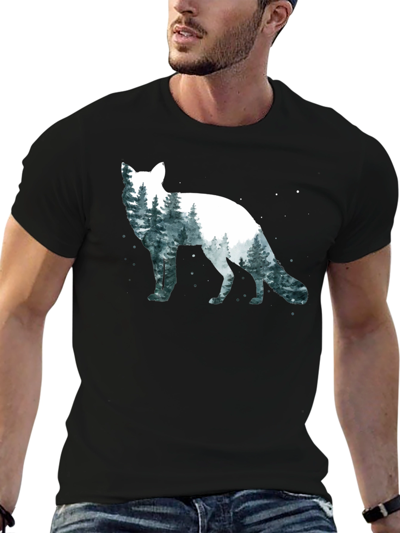 Fox Forest Graphic T-Shirt - Nature Lover Tee