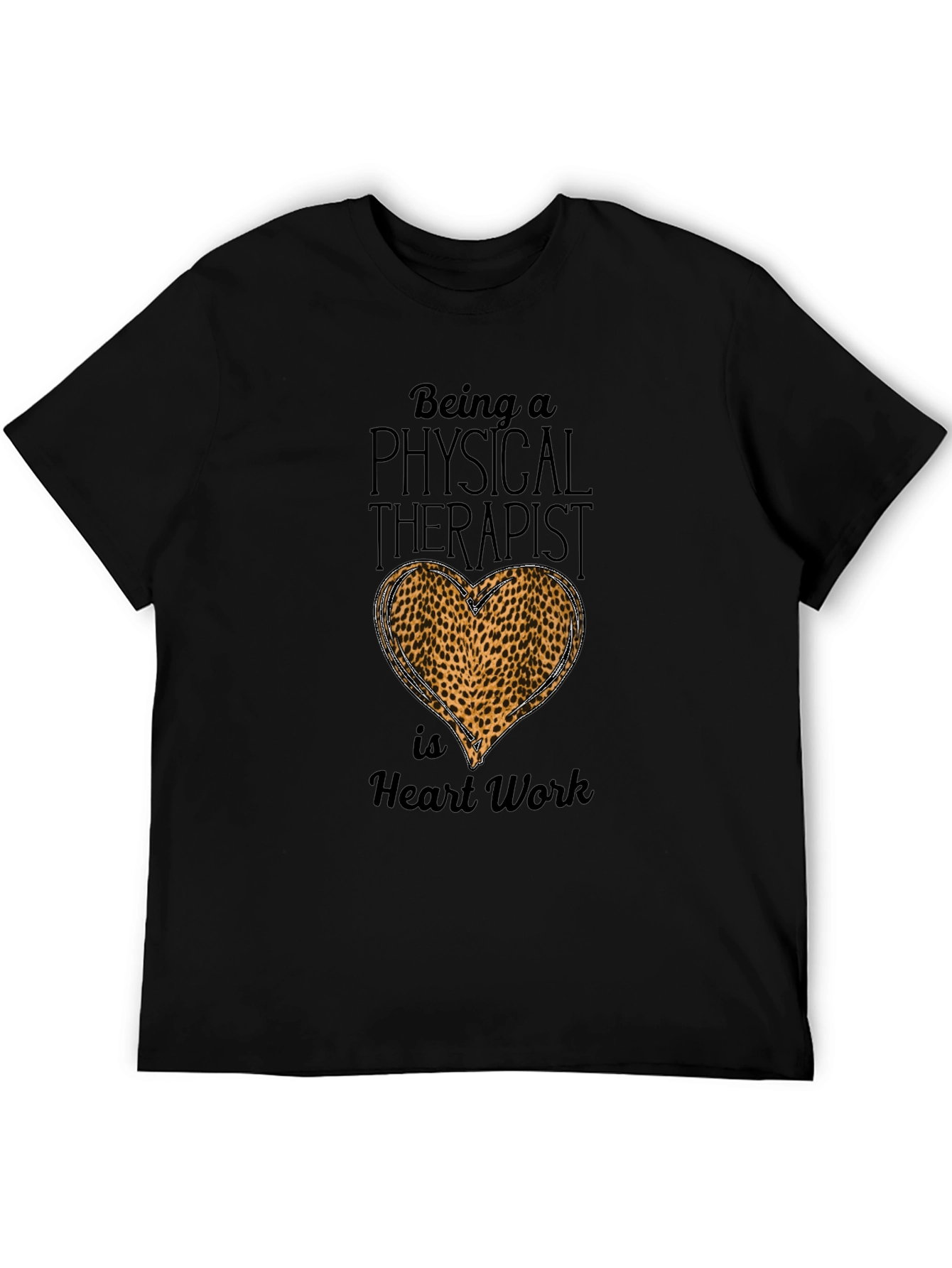 Physical Therapist Leopard Heart T-Shirt