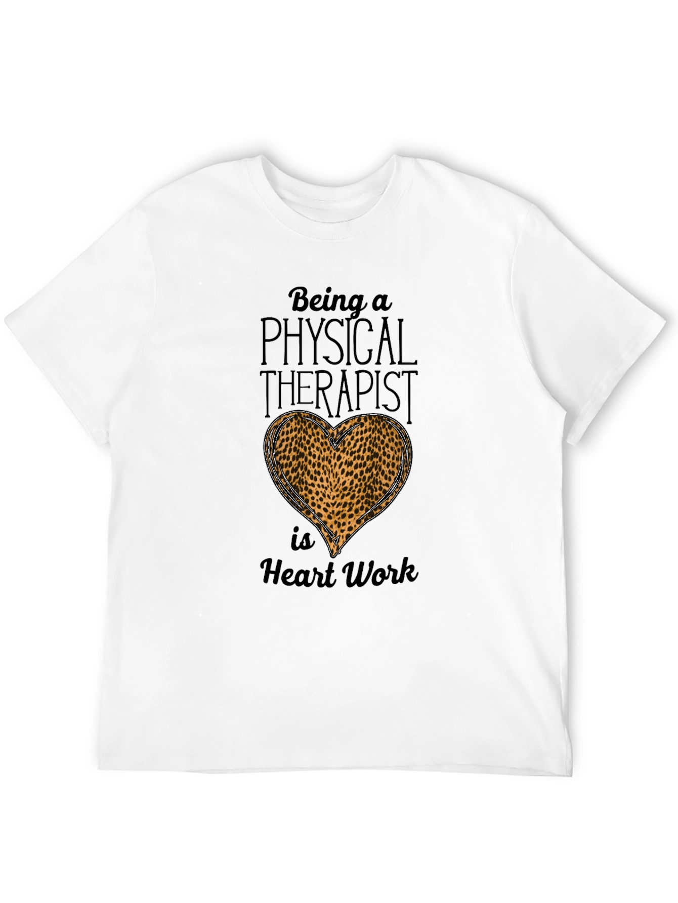 Physical Therapist Leopard Heart T-Shirt