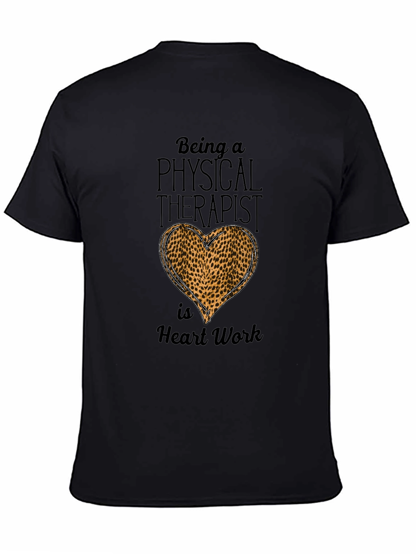 Physical Therapist Leopard Heart T-Shirt