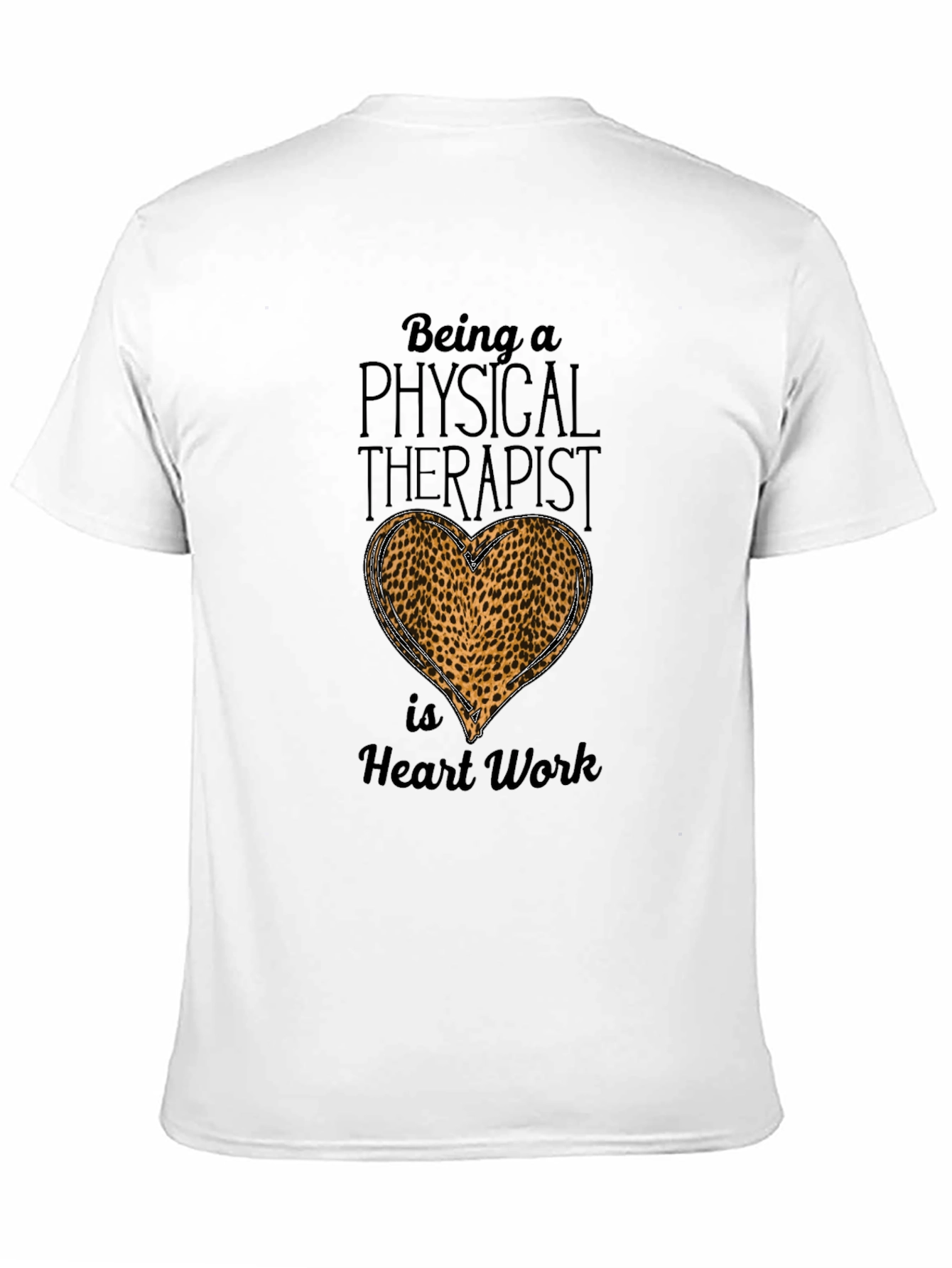 Physical Therapist Leopard Heart T-Shirt