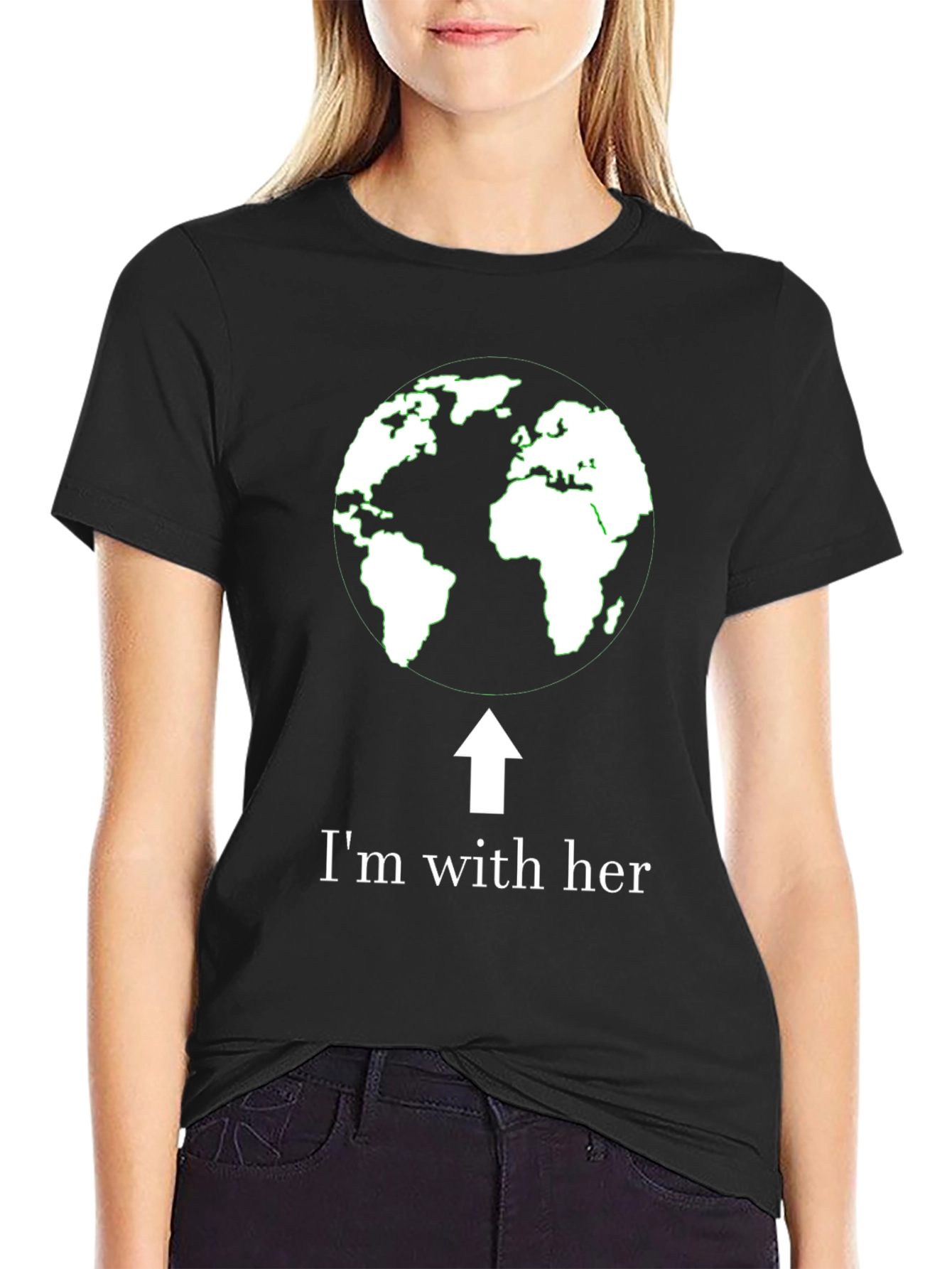 Im With Her Earth Graphic T-Shirt