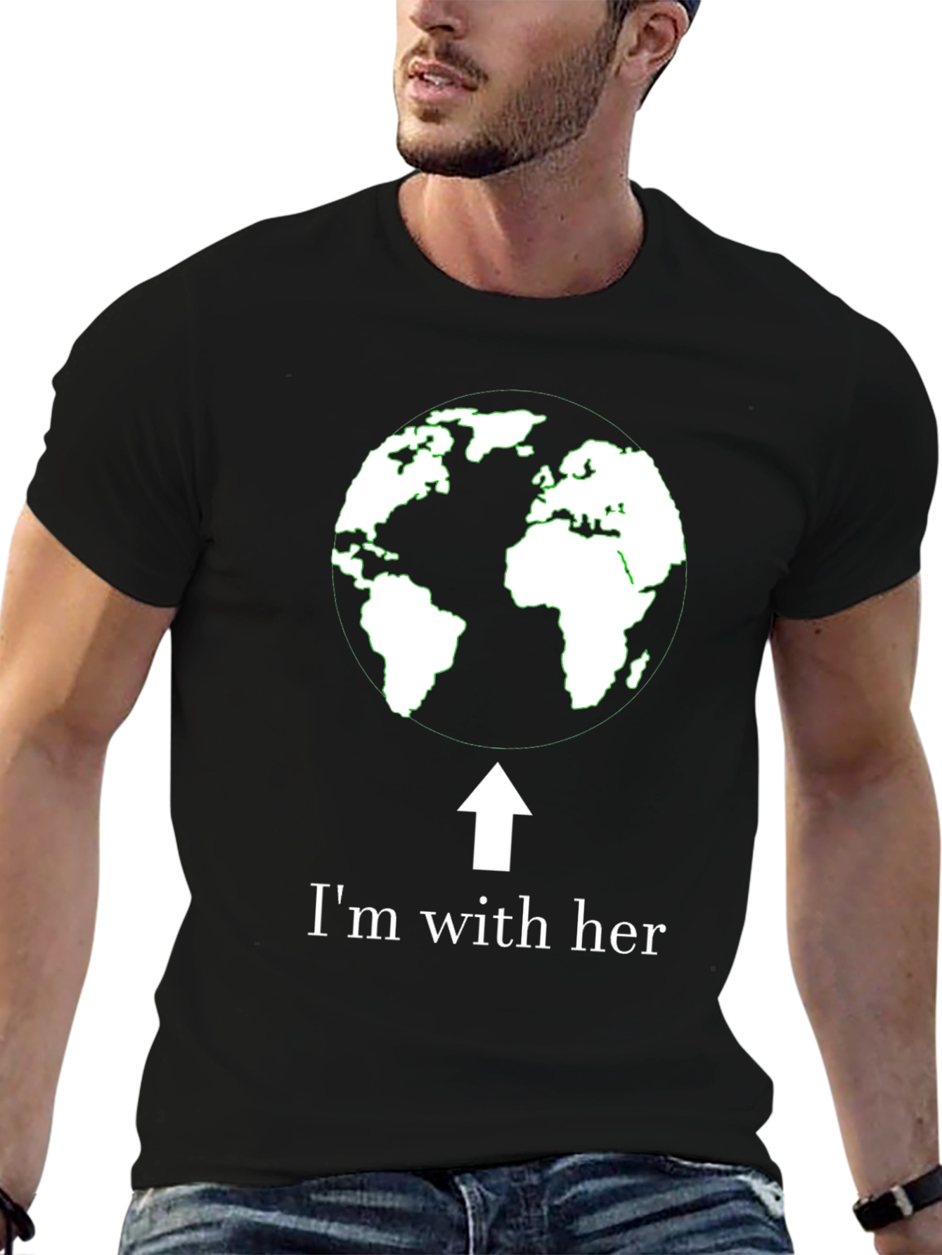 Im With Her Earth Graphic T-Shirt
