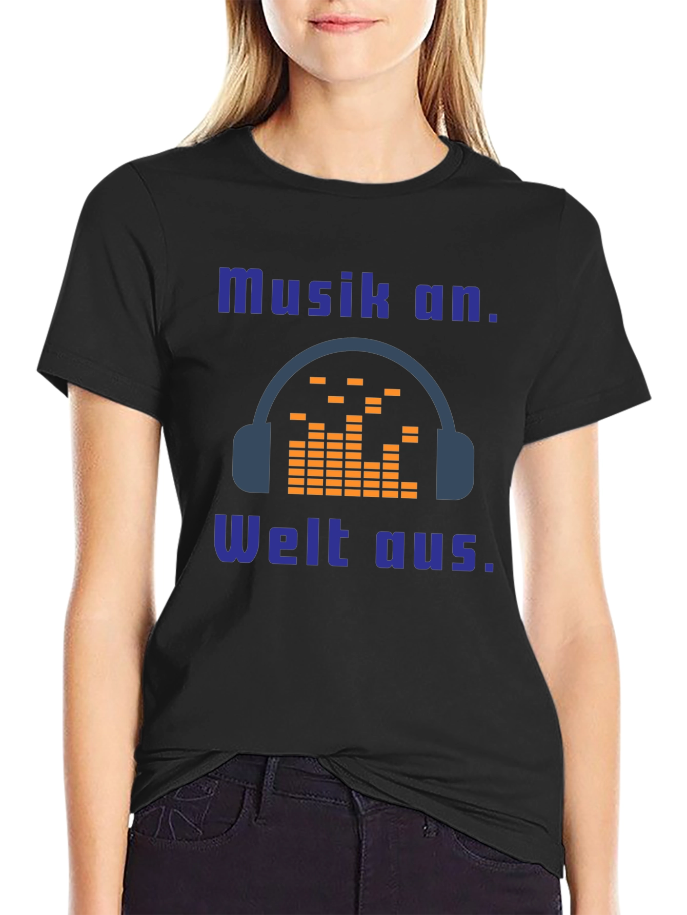 Musik An Welt Aus T-Shirt - Music Lover Tee