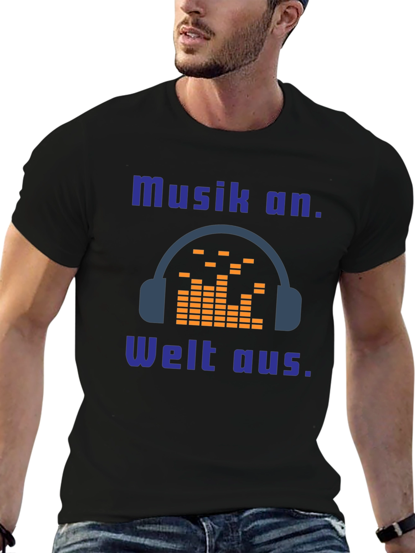 Musik An Welt Aus T-Shirt - Music Lover Tee