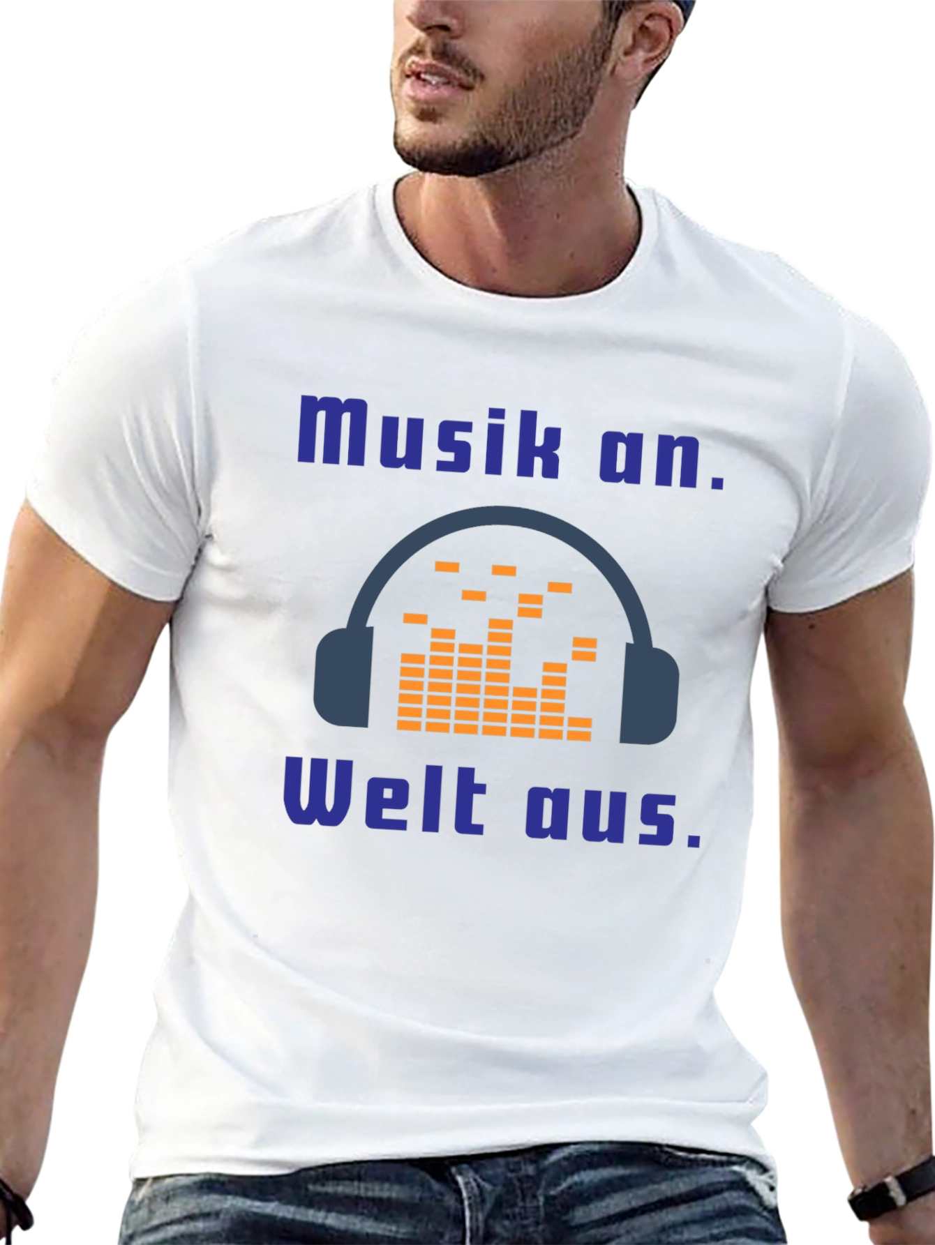 Musik An Welt Aus T-Shirt - Music Lover Tee