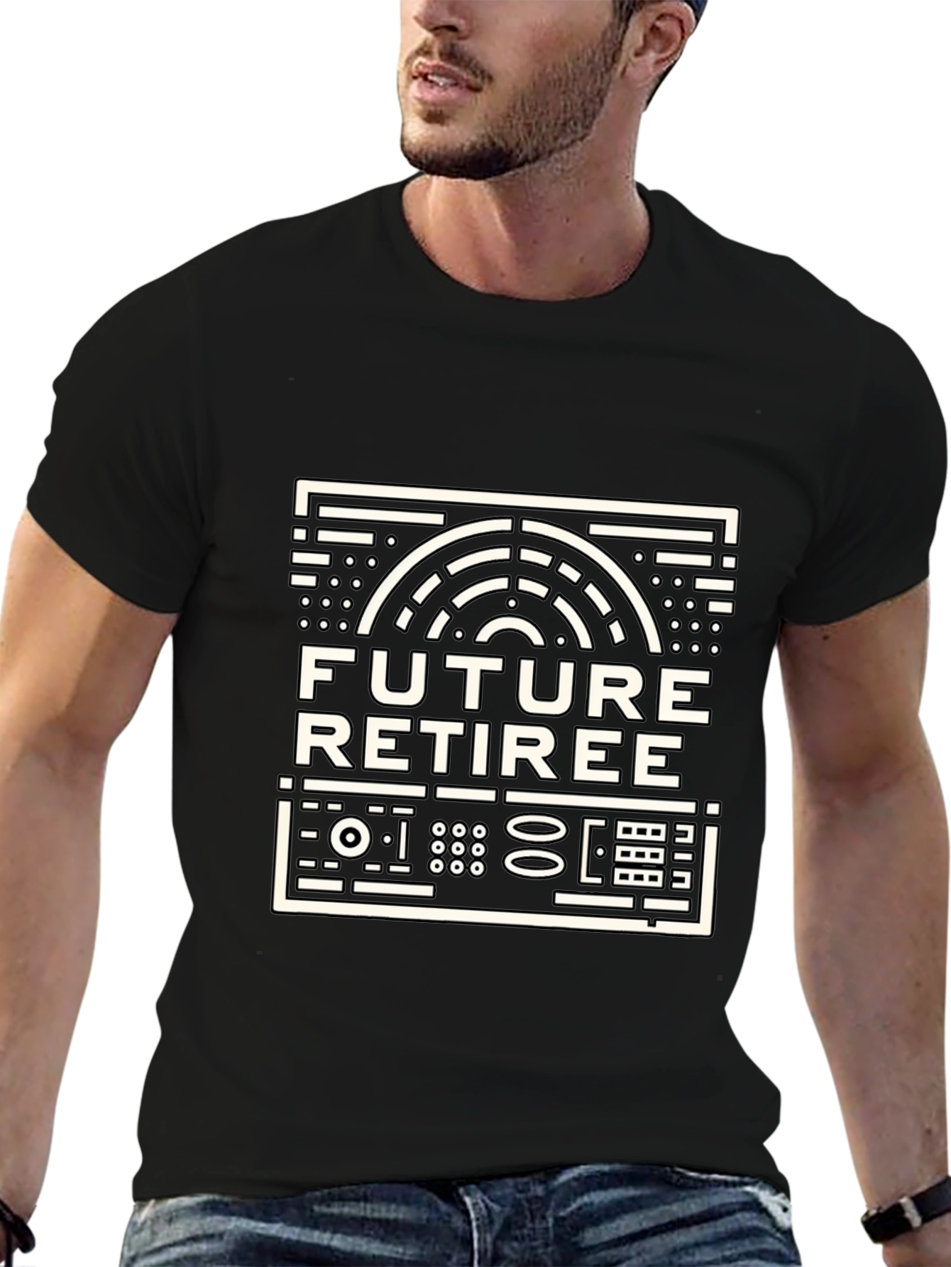 Future Retiree Black T-Shirt - Retirement Gift