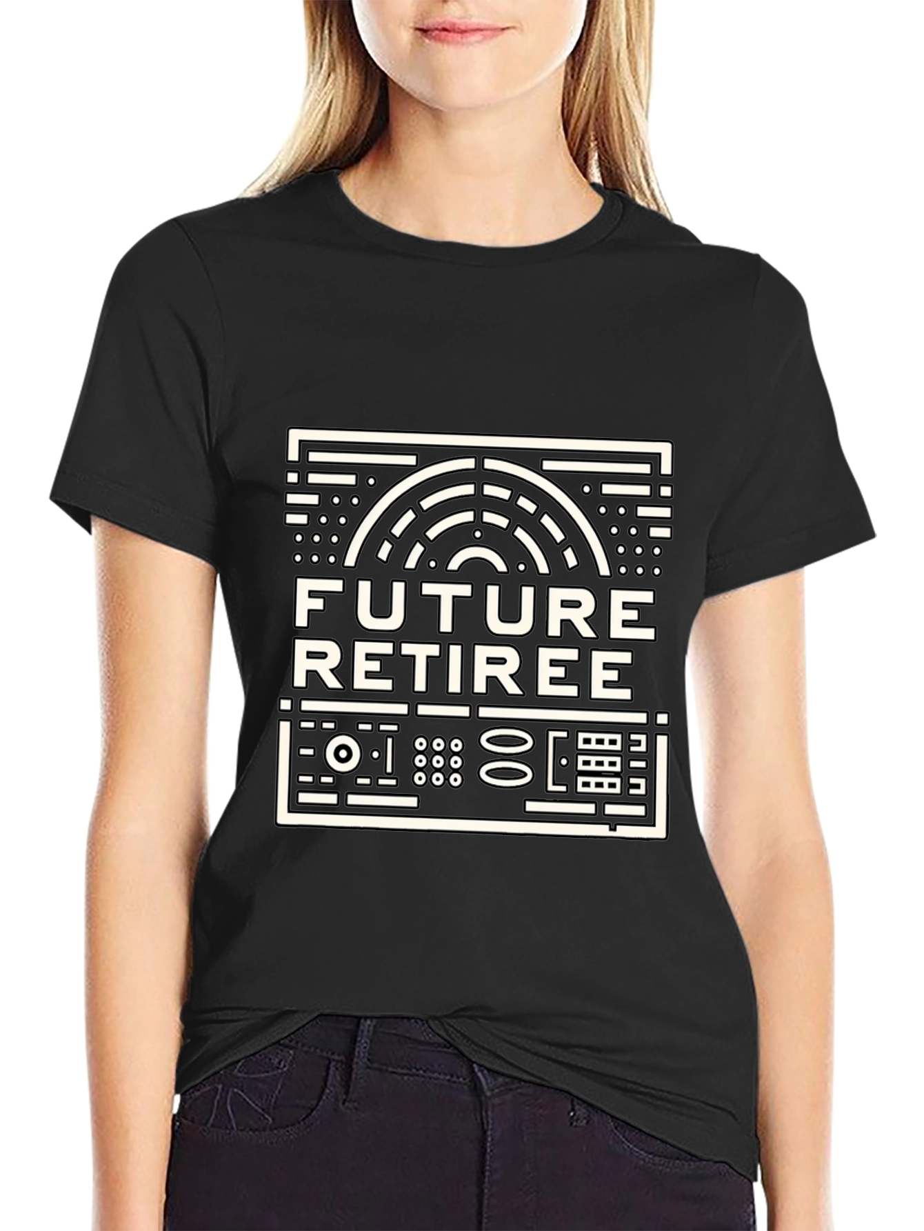 Future Retiree Black T-Shirt - Retirement Gift