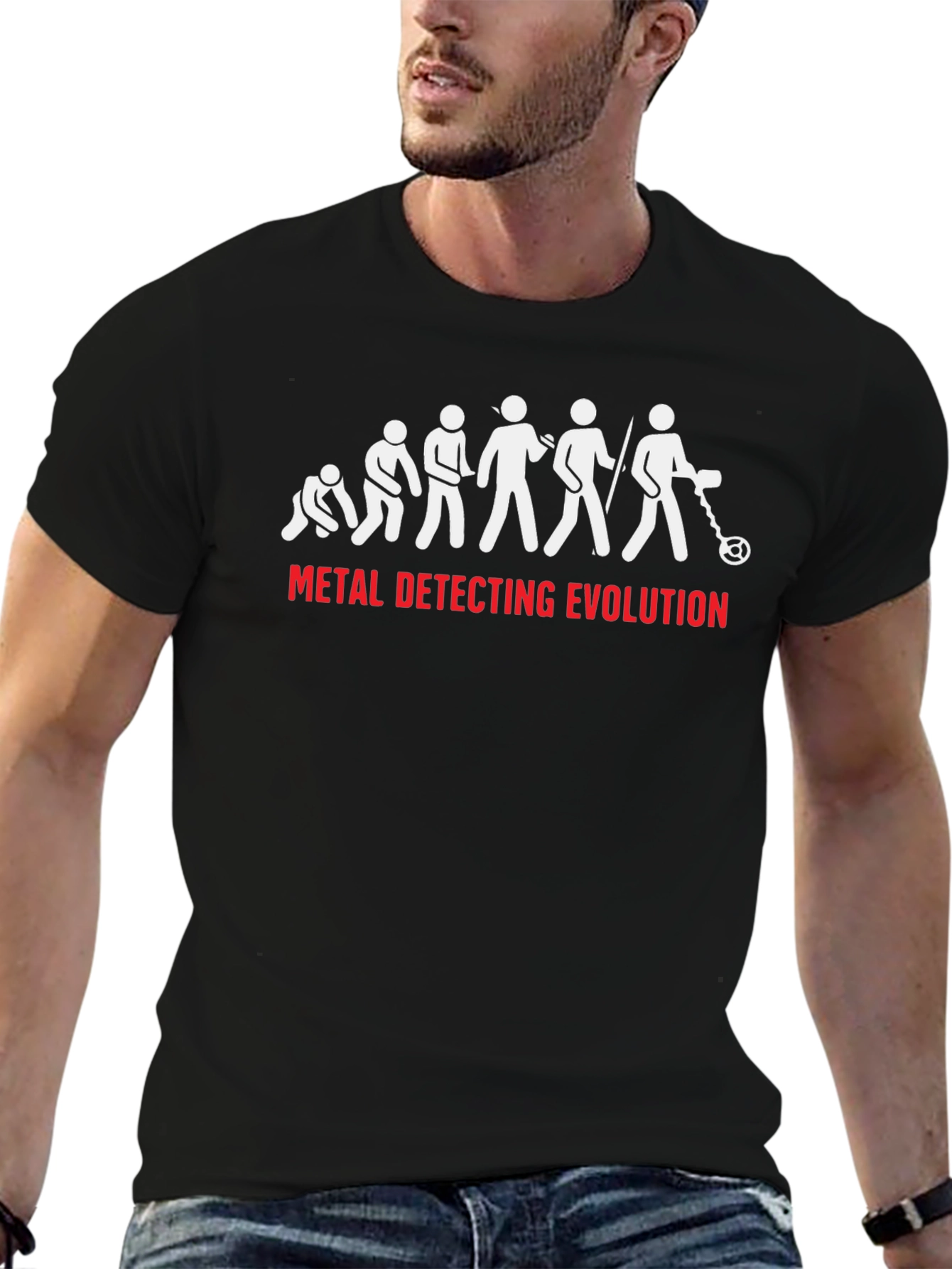 Metal Detecting Evolution Graphic T-Shirt