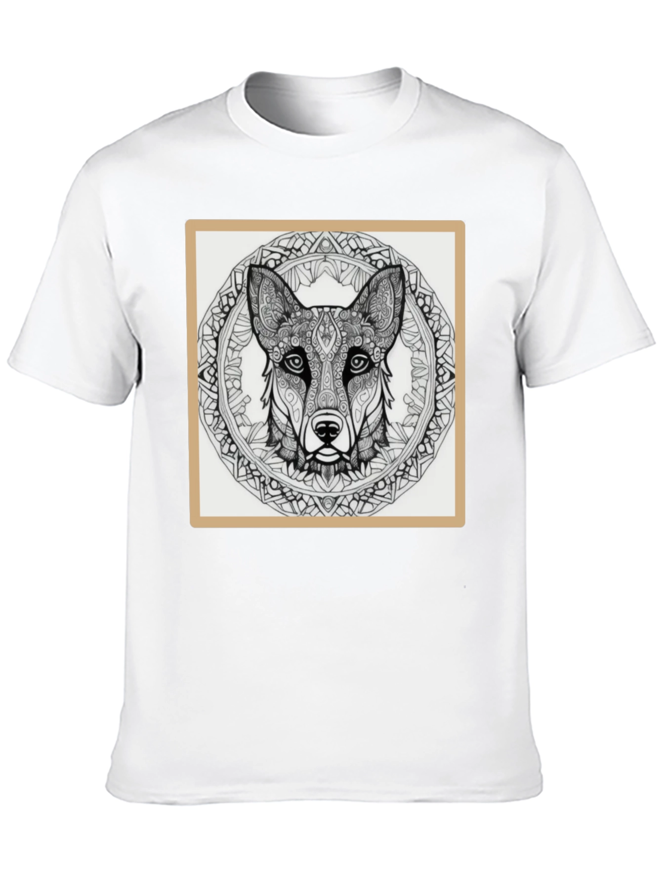 Dog Mandala T-Shirt - Black