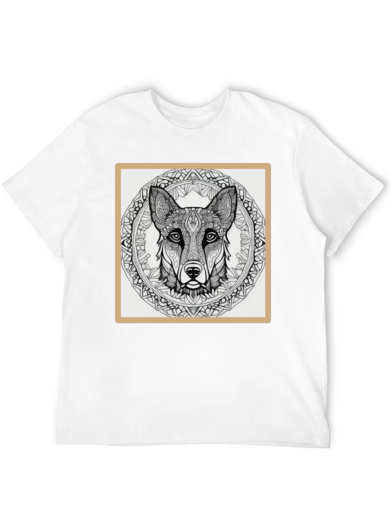 Dog Mandala T-Shirt - Black