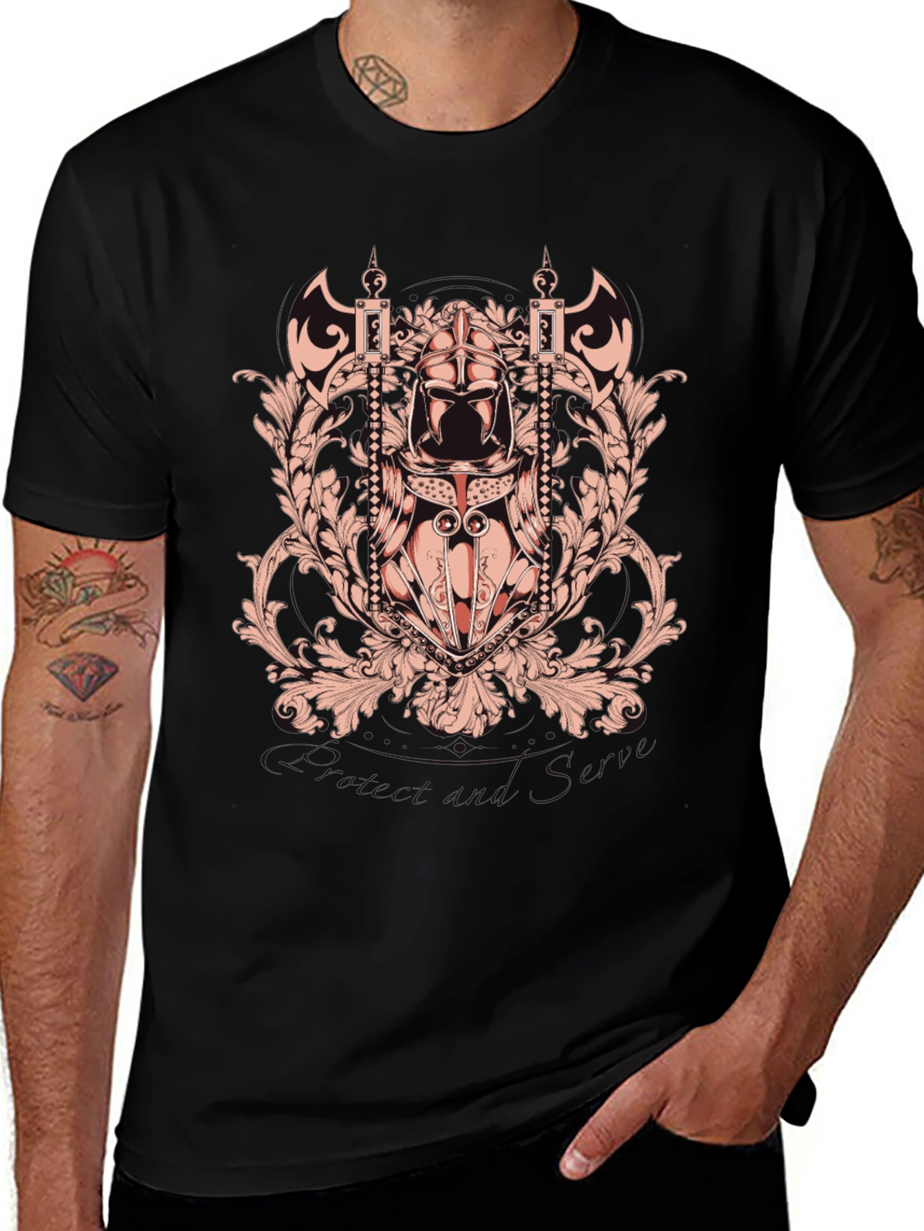 Knight Crest Graphic Tee - Black