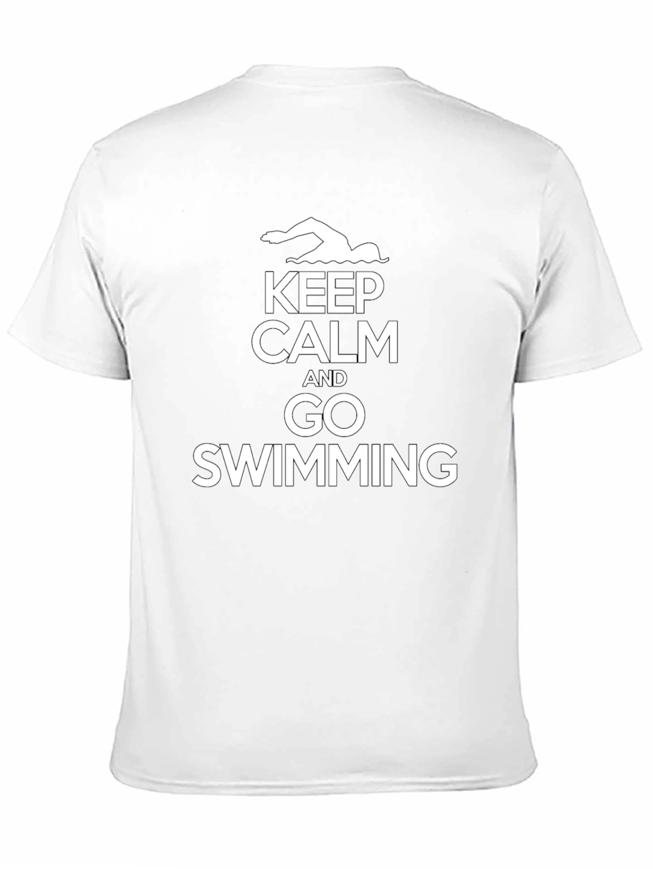 Keep Calm and Go Swimming Black T-Shirt
