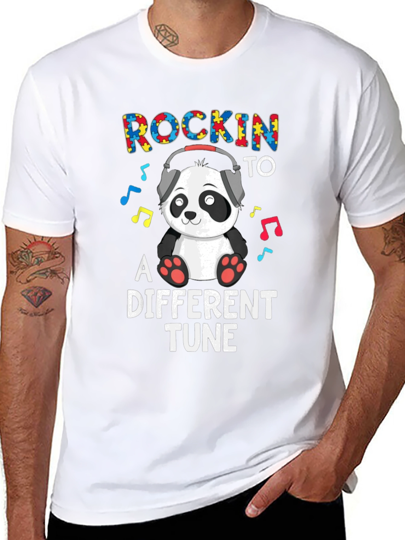 Rockin to a Different Tune Autism Awareness T-Shirt