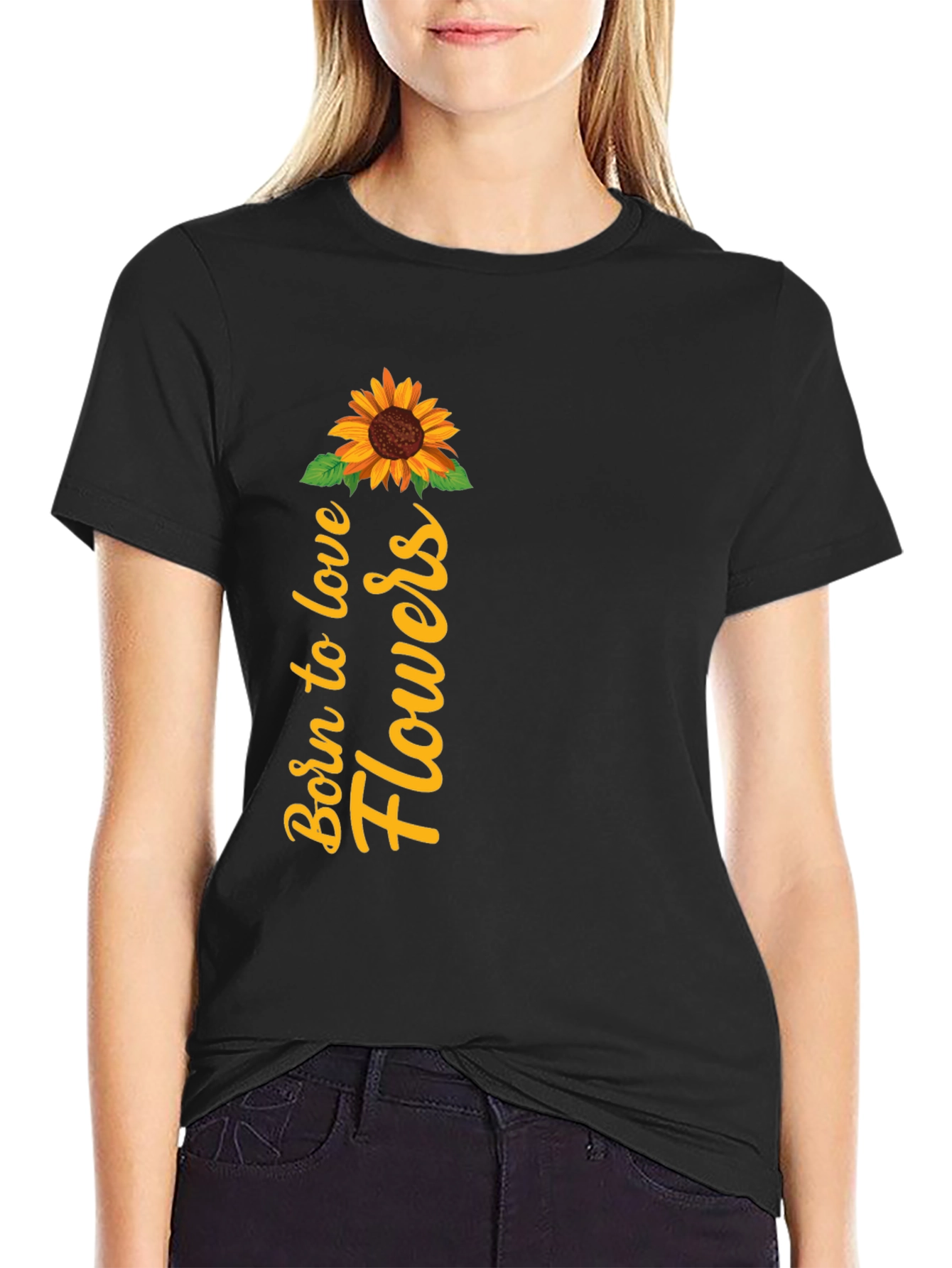 Born to Love Flowers Graphic Tee