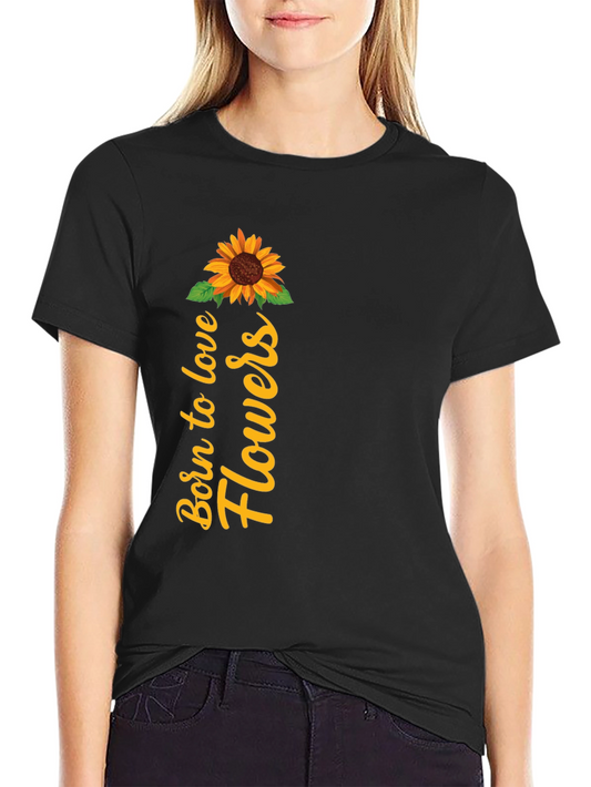 Born to Love Flowers Graphic Tee